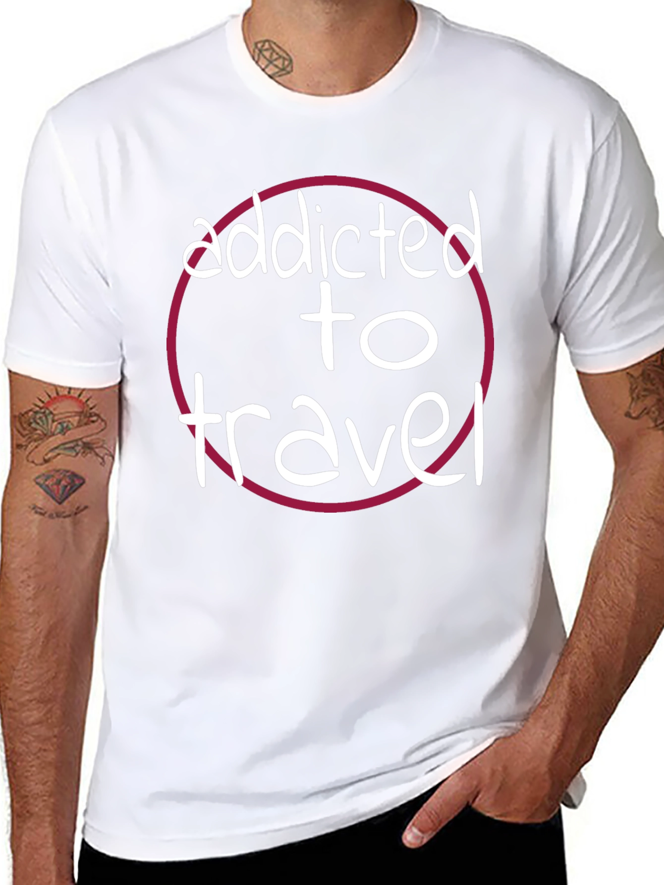 Addicted to Travel Graphic T-Shirt