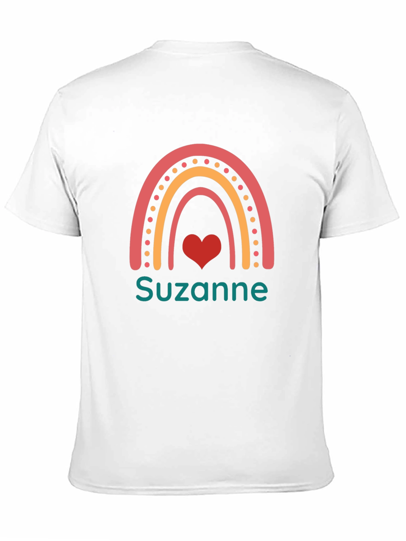 Personalized Name Rainbow Heart T-Shirt