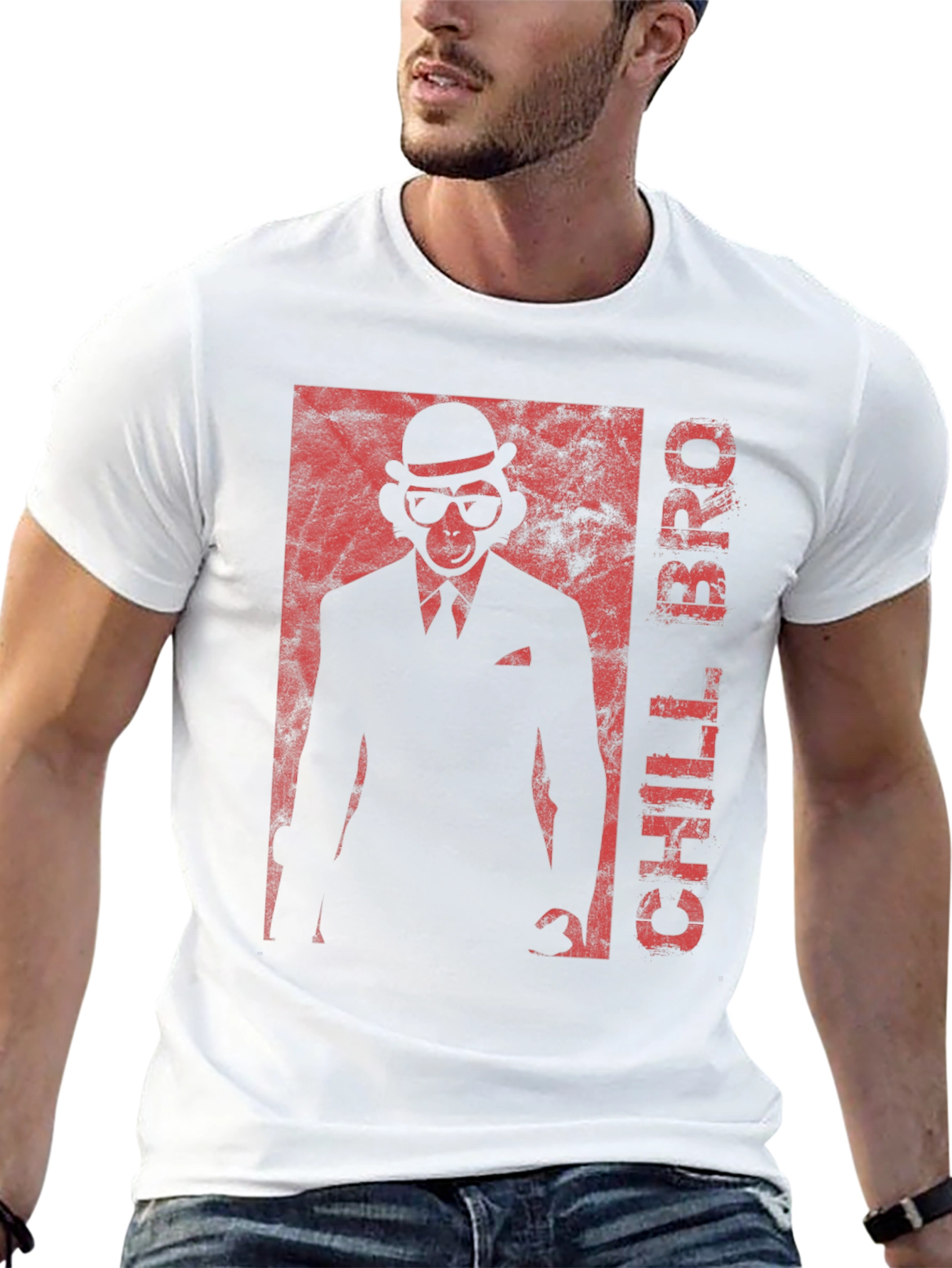 Chill Bro Monkey Graphic T-Shirt