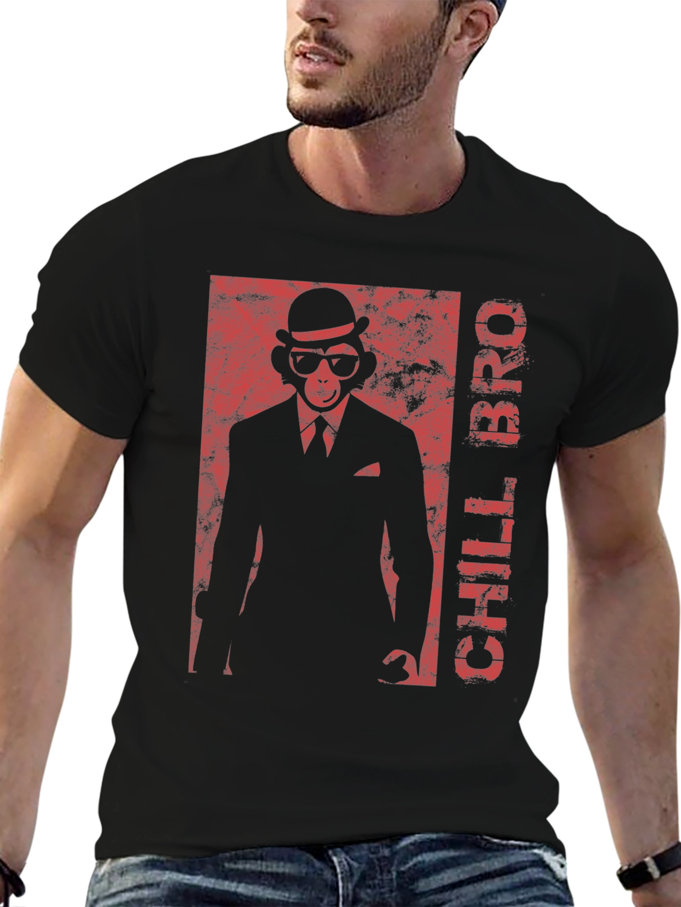 Chill Bro Monkey Graphic T-Shirt