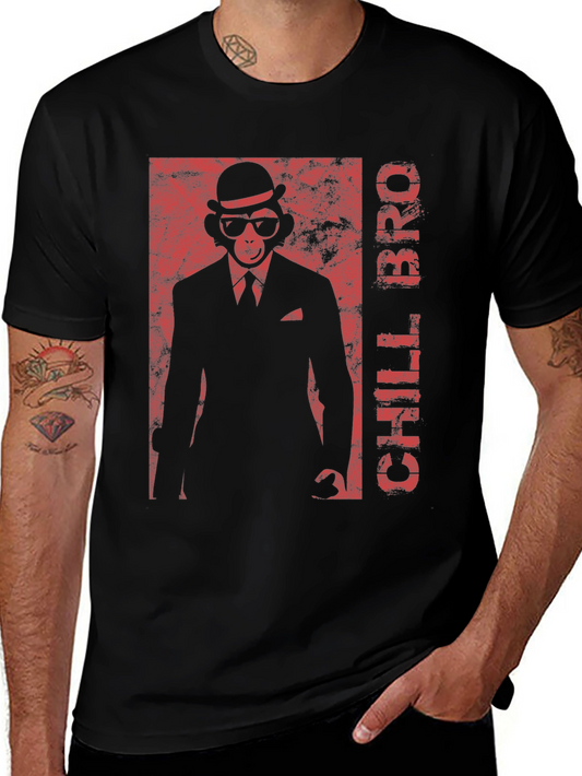 Chill Bro Monkey Graphic T-Shirt