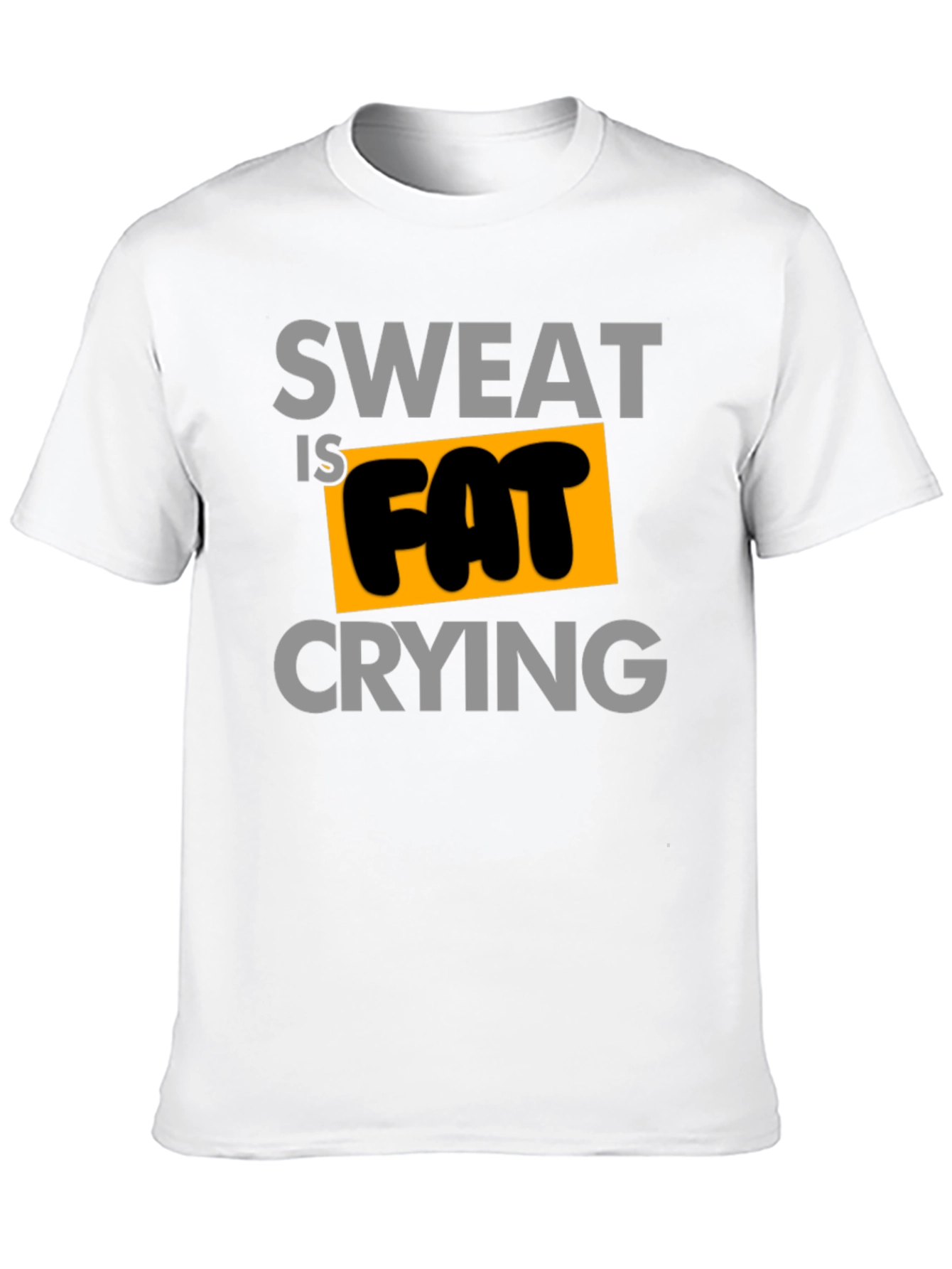 Sweat is Fat Crying Graphic Tee - Black