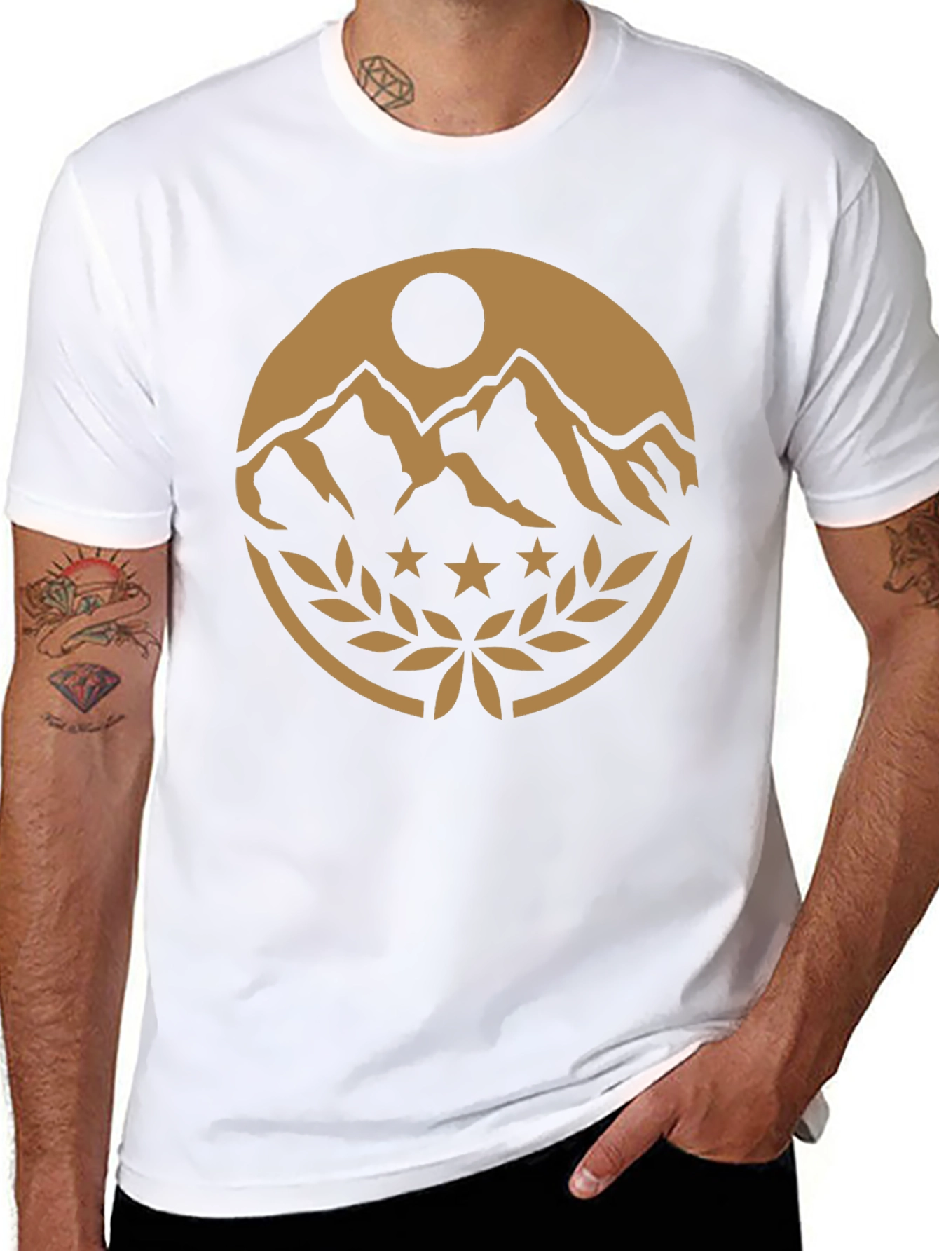 Mountain Peak Emblem Black T-Shirt