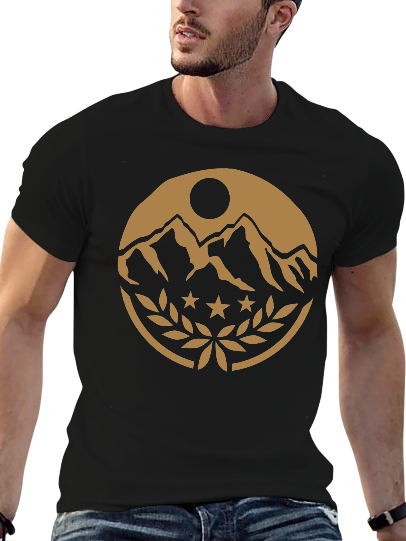Mountain Peak Emblem Black T-Shirt
