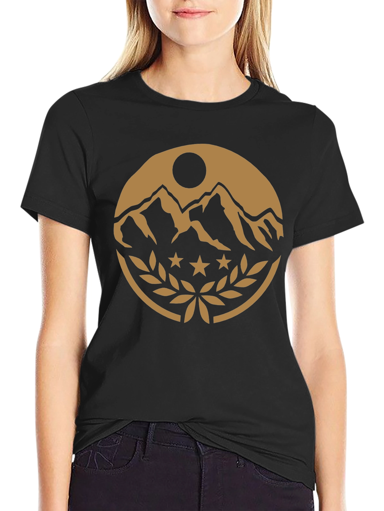 Mountain Peak Emblem Black T-Shirt