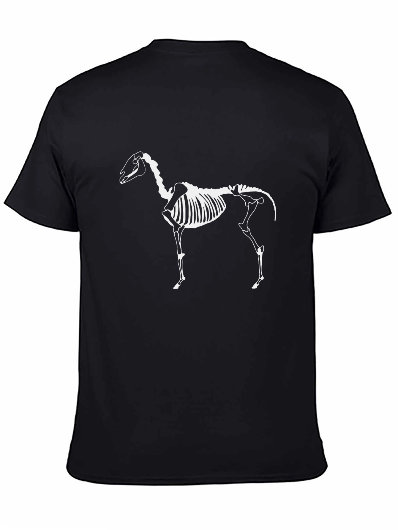 Horse Skeleton Graphic Tee - Black
