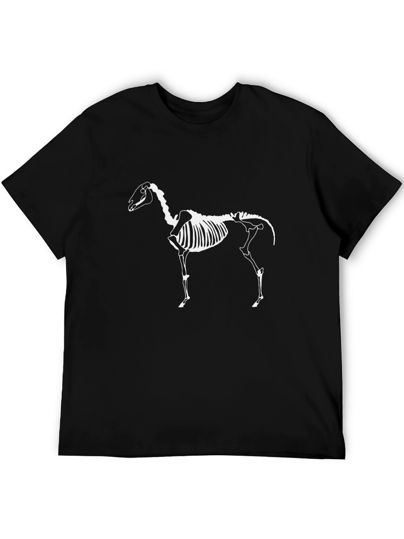 Horse Skeleton Graphic Tee - Black