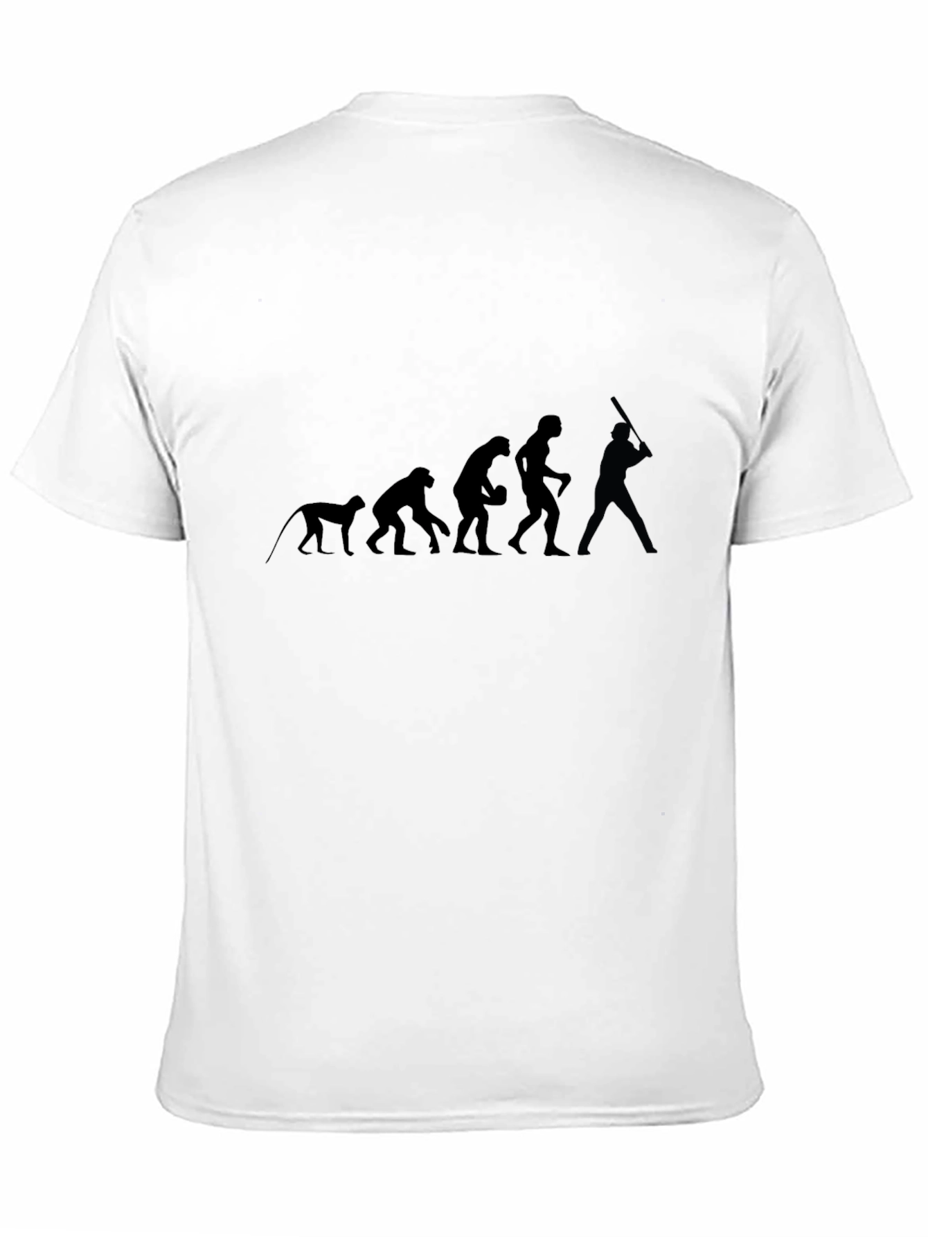 Evolution of Baseball Black Graphic Tee