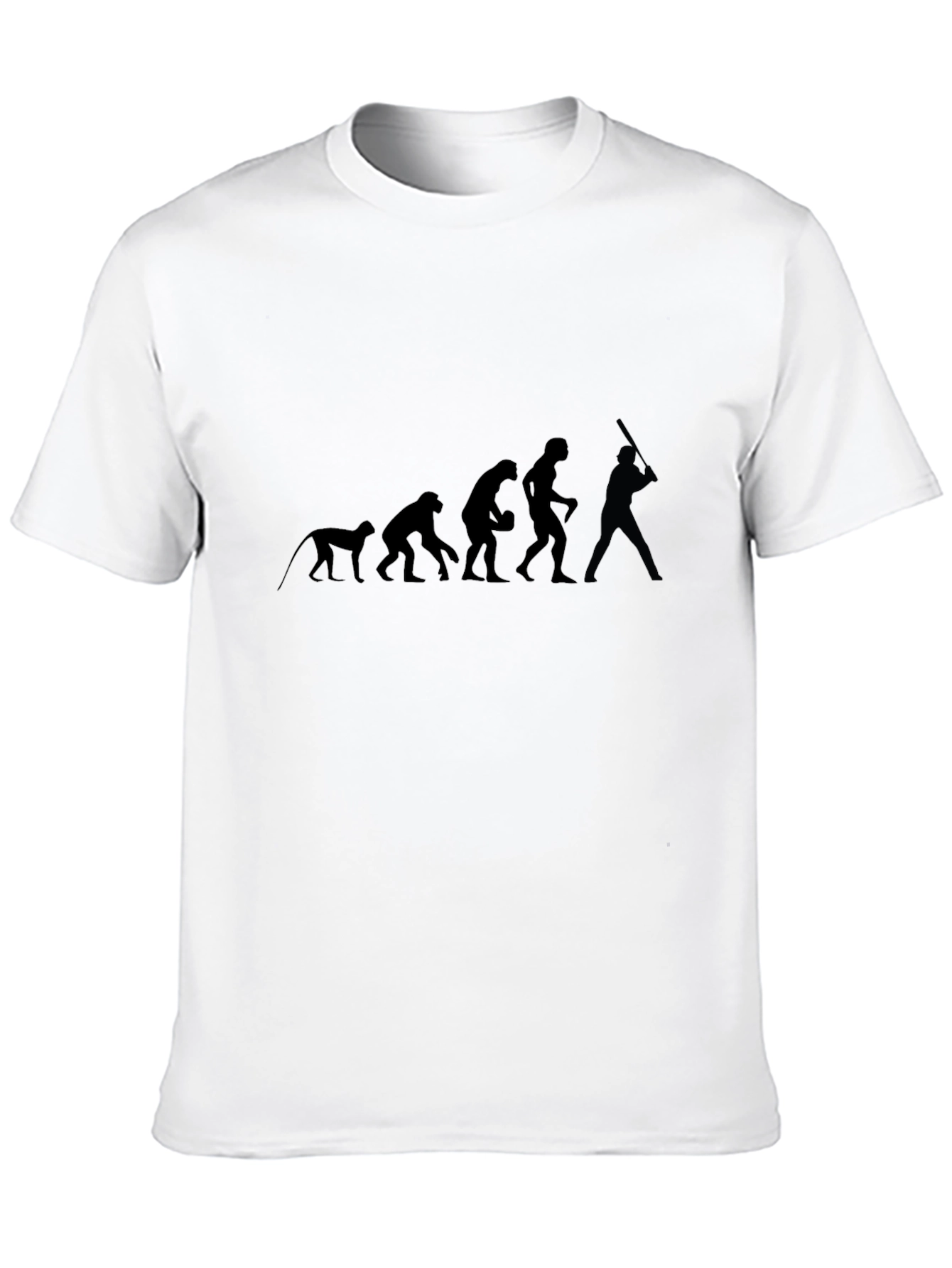 Evolution of Baseball Black Graphic Tee