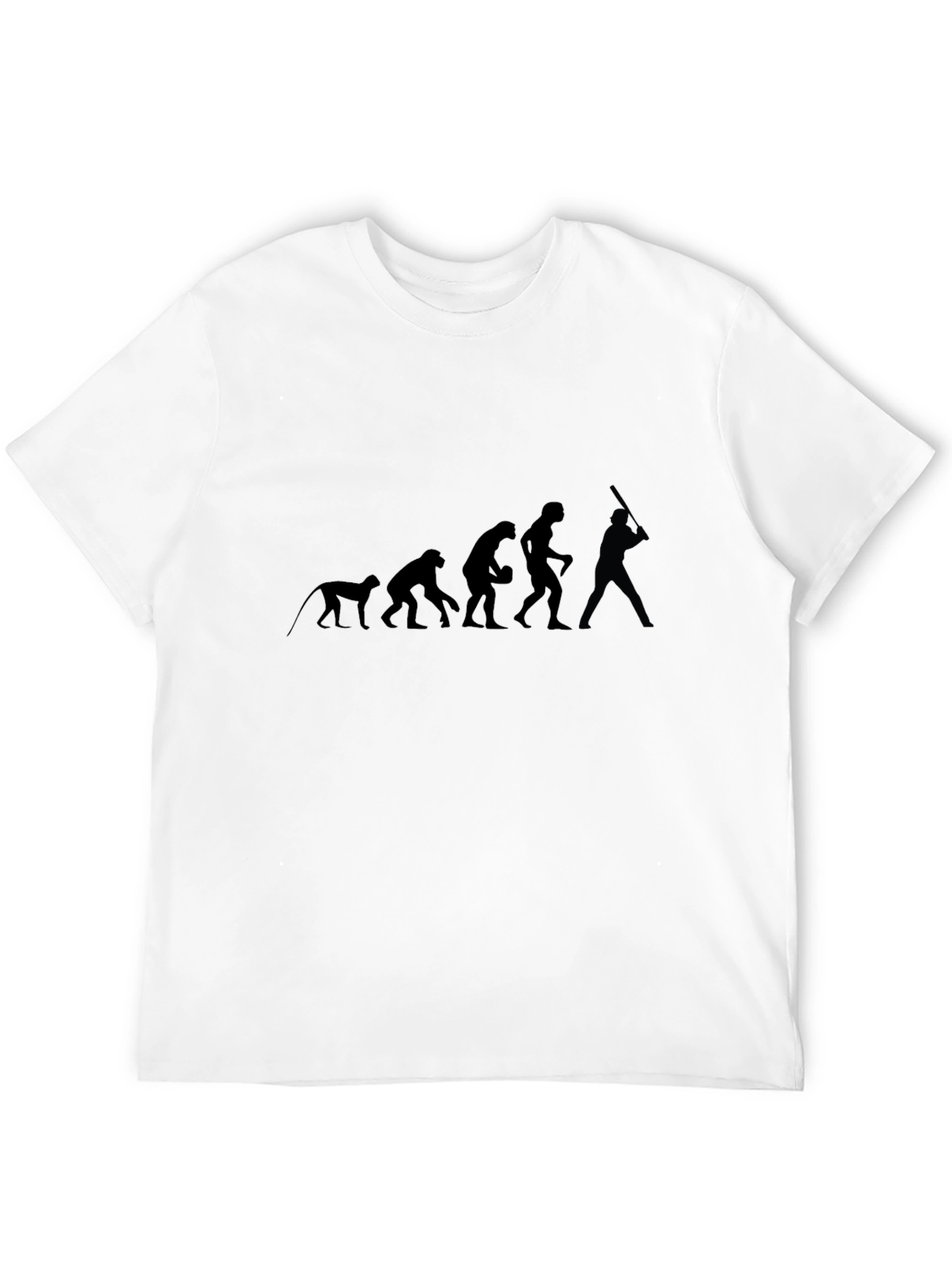 Evolution of Baseball Black Graphic Tee
