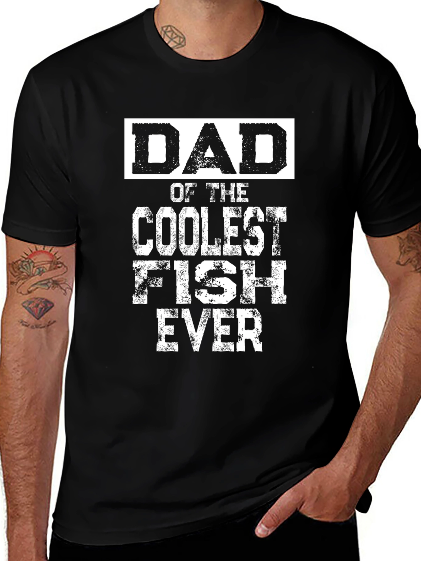 Dad of the Coolest Fish Ever - Novelty T-Shirt