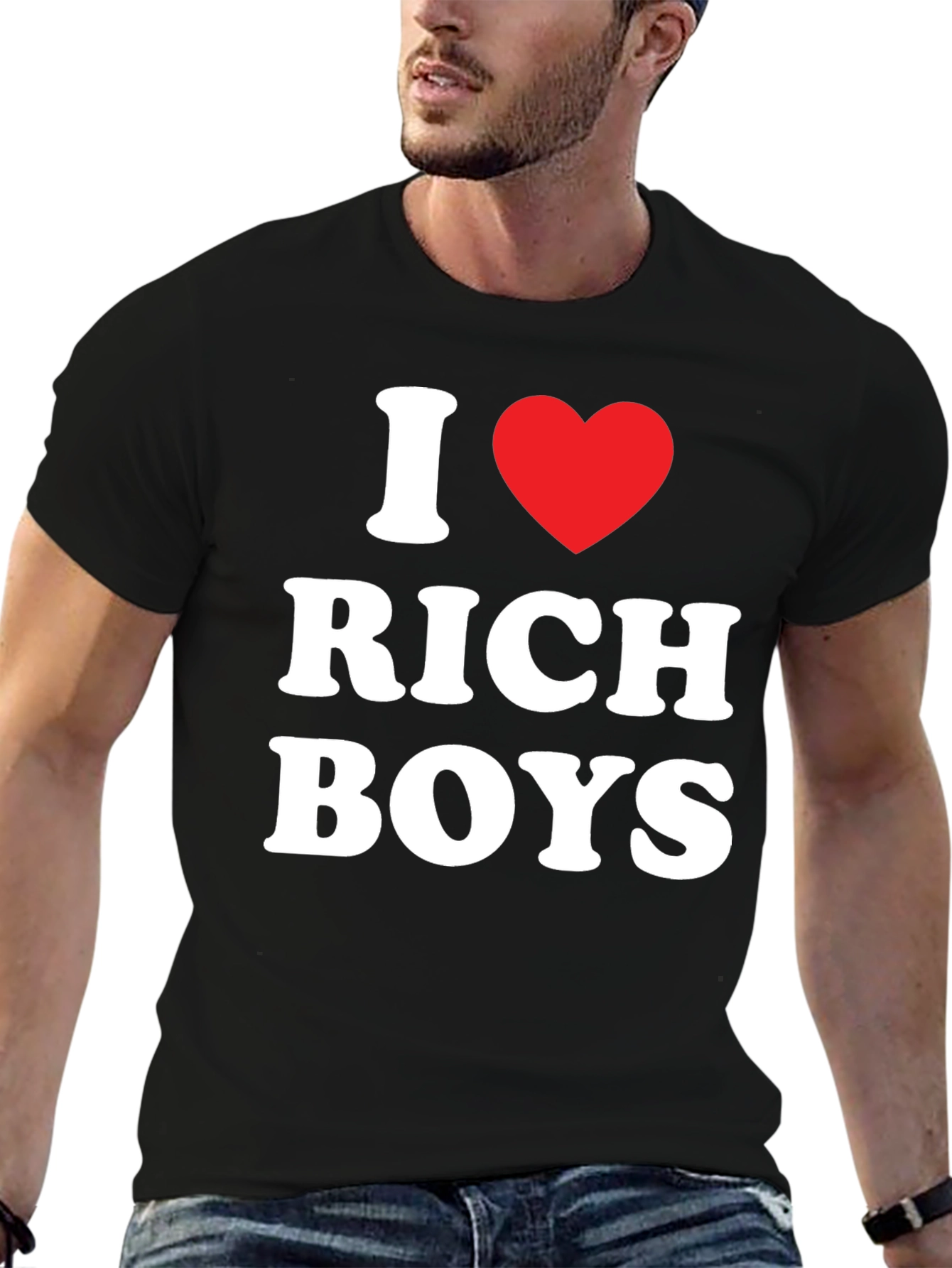 I Heart Rich Boys Tee - Mens Black T-Shirt