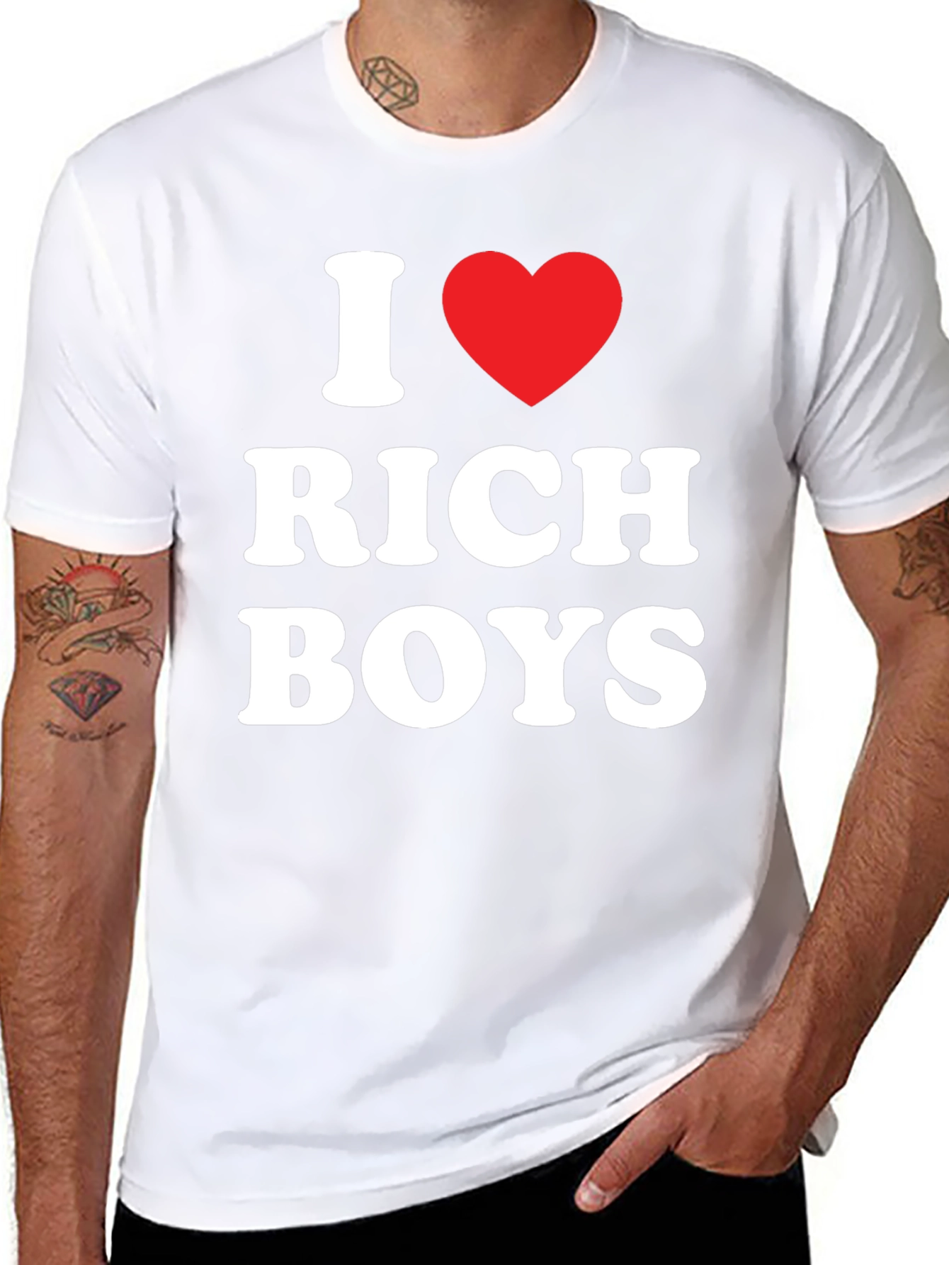 I Heart Rich Boys Tee - Mens Black T-Shirt