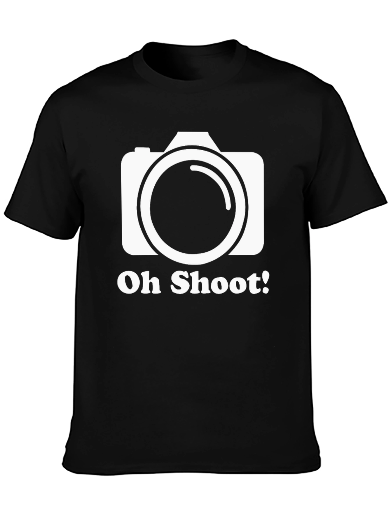 Oh Shoot! Camera Graphic Black T-Shirt
