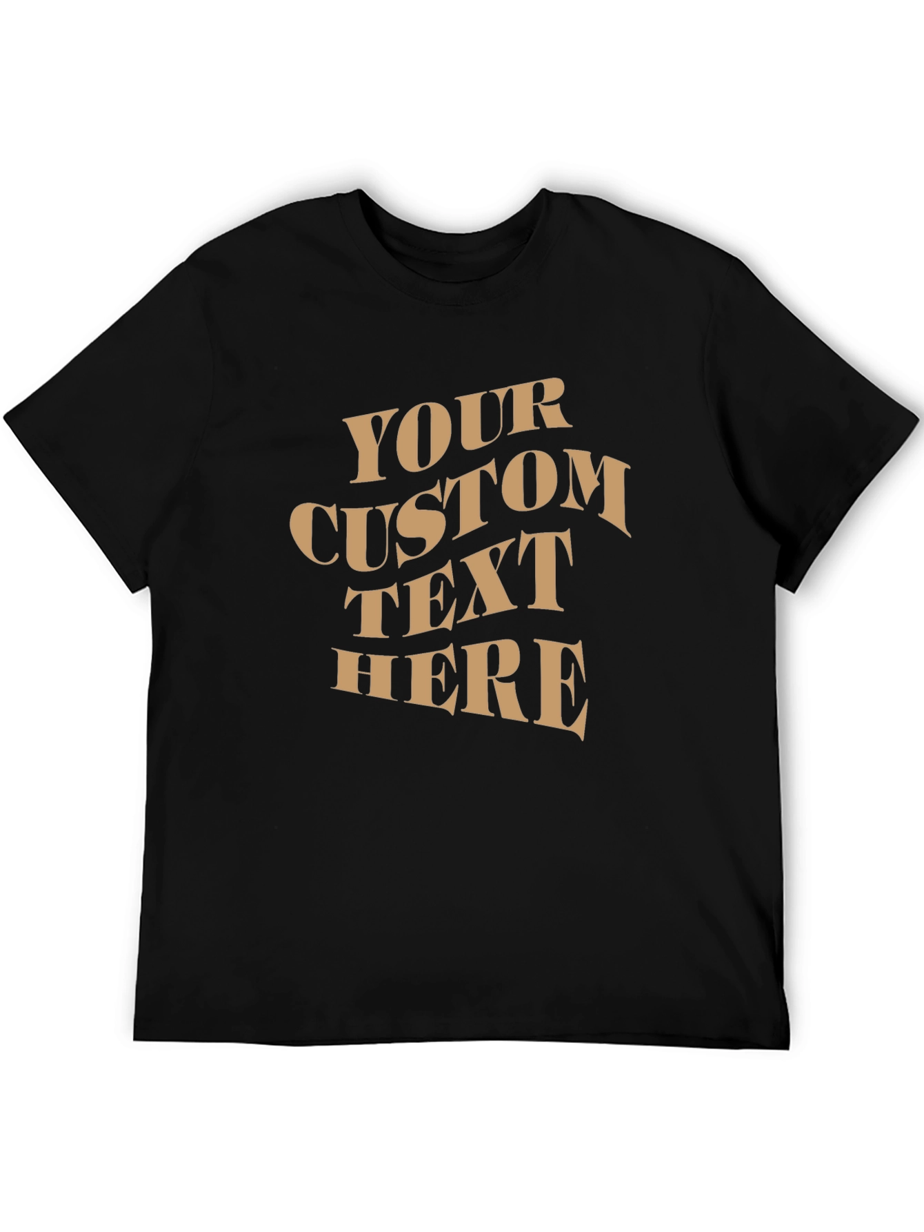 Custom Text T-Shirt - Black