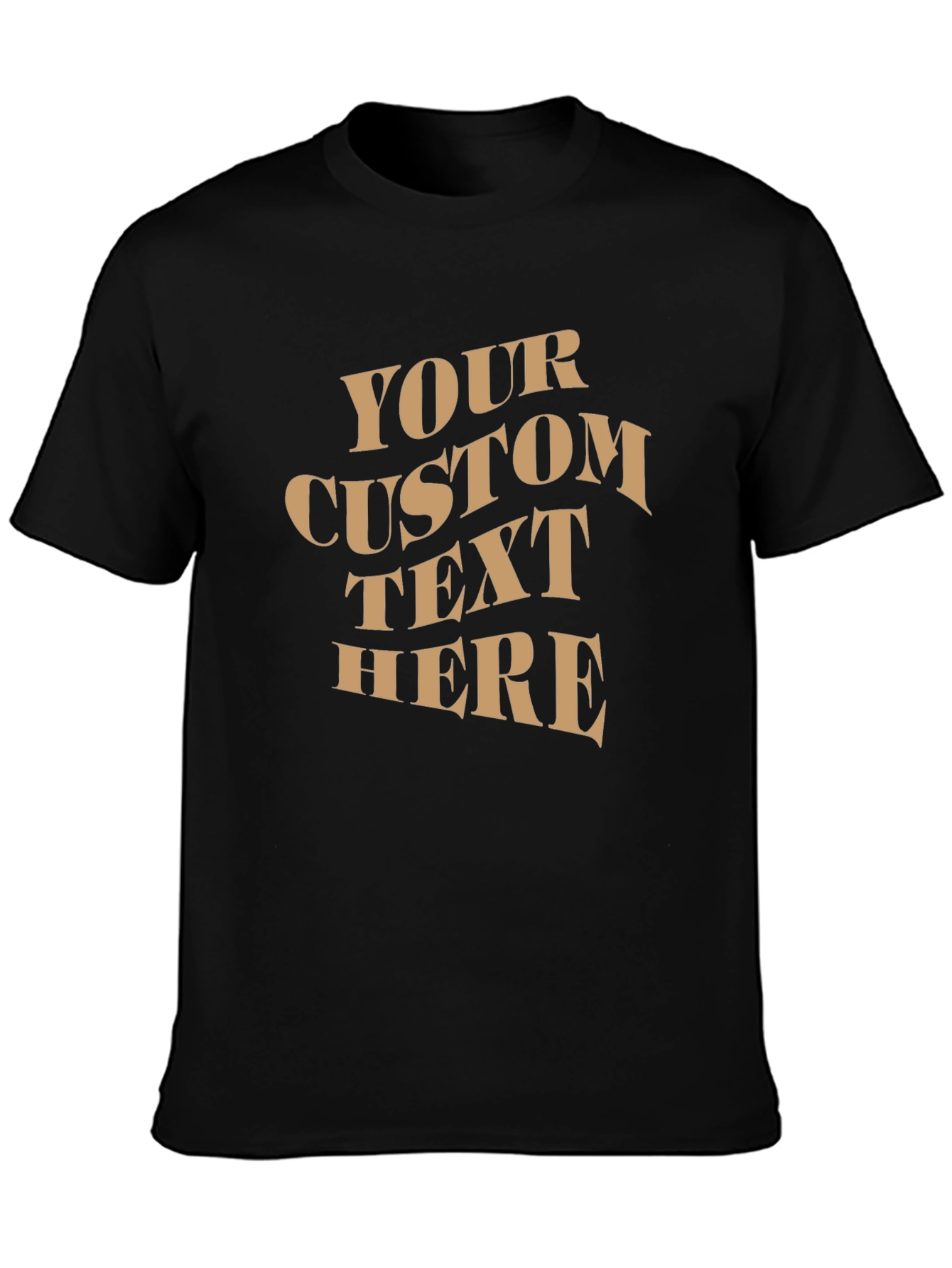 Custom Text T-Shirt - Black