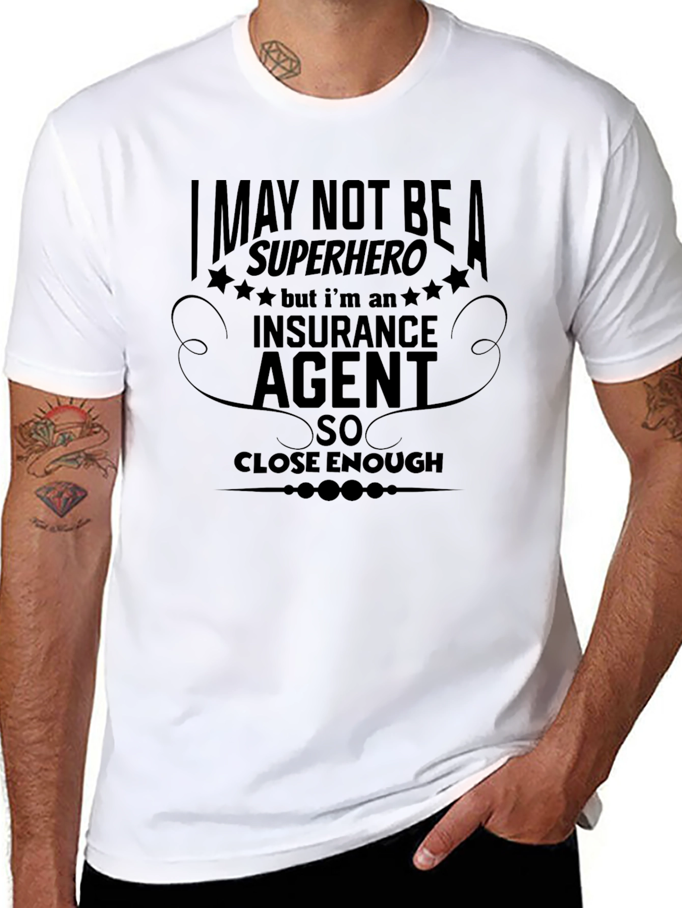 Insurance Agent Superhero Graphic Tee