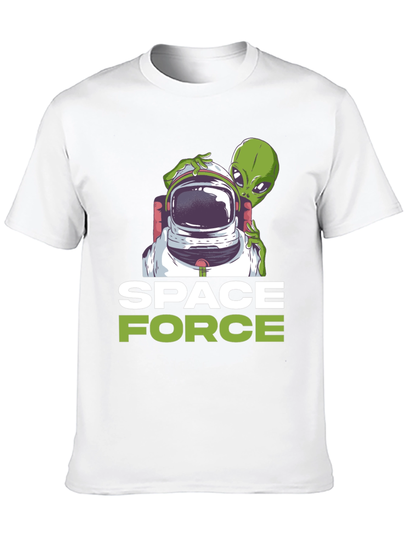 Space Force Alien Astronaut Graphic T-Shirt
