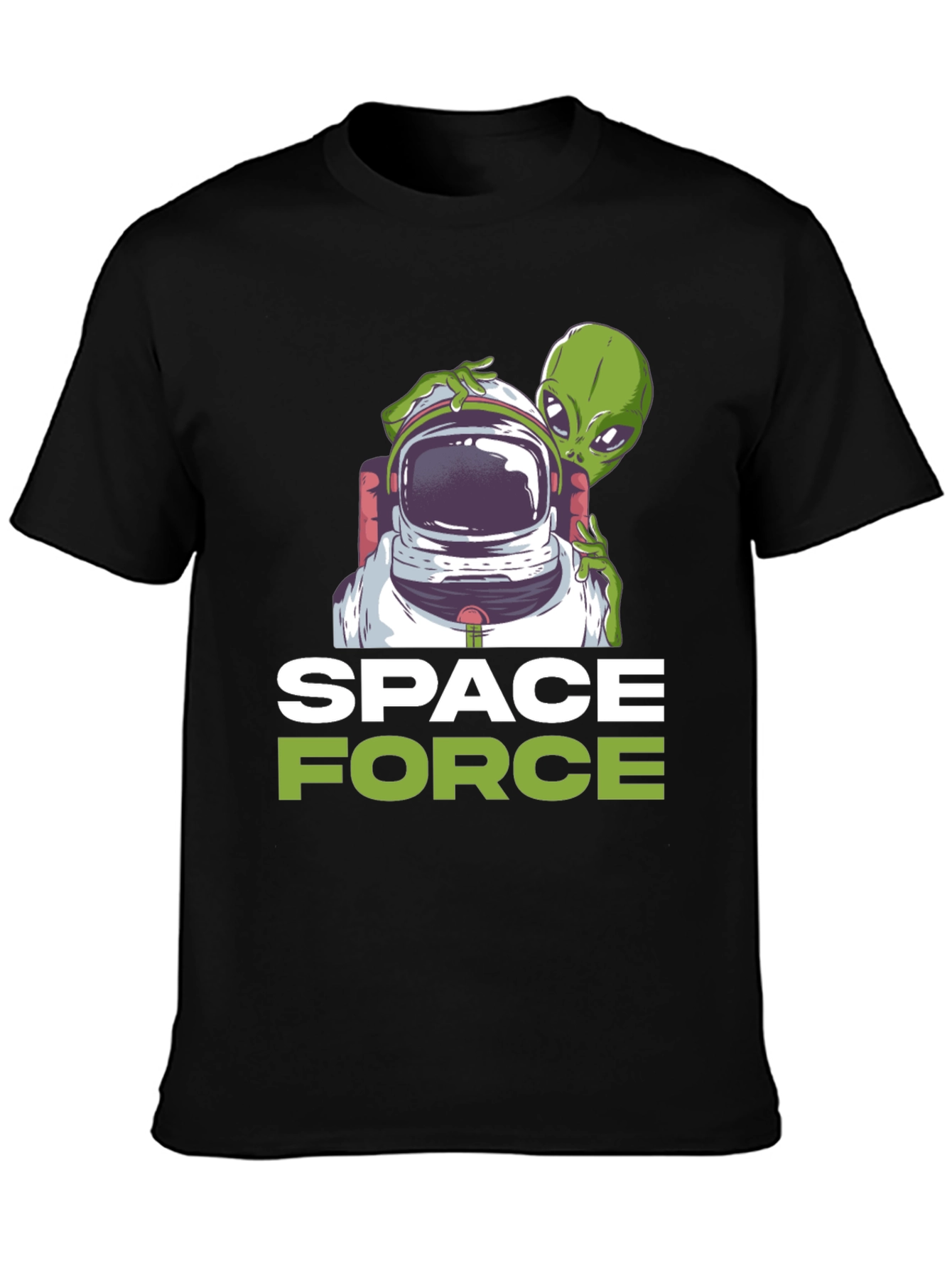 Space Force Alien Astronaut Graphic T-Shirt