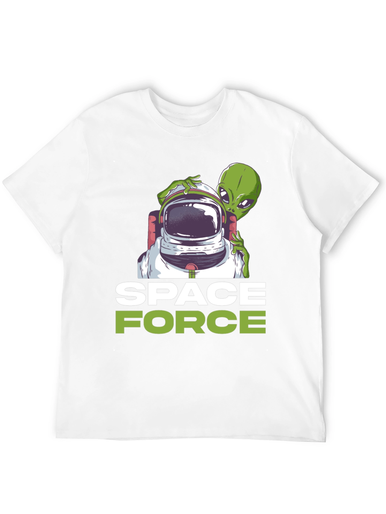 Space Force Alien Astronaut Graphic T-Shirt