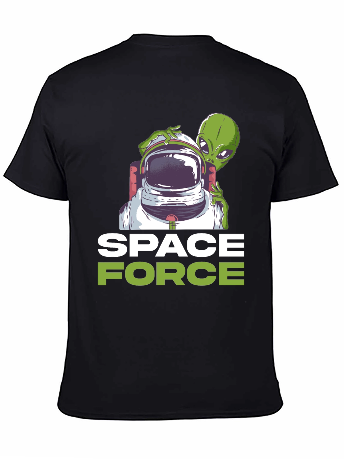 Space Force Alien Astronaut Graphic T-Shirt
