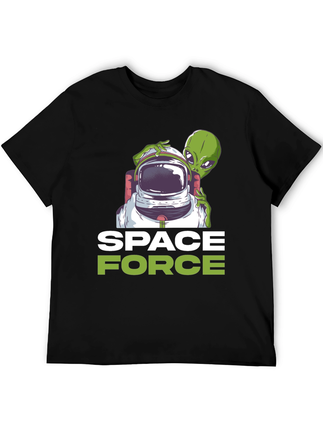 Space Force Alien Astronaut Graphic T-Shirt