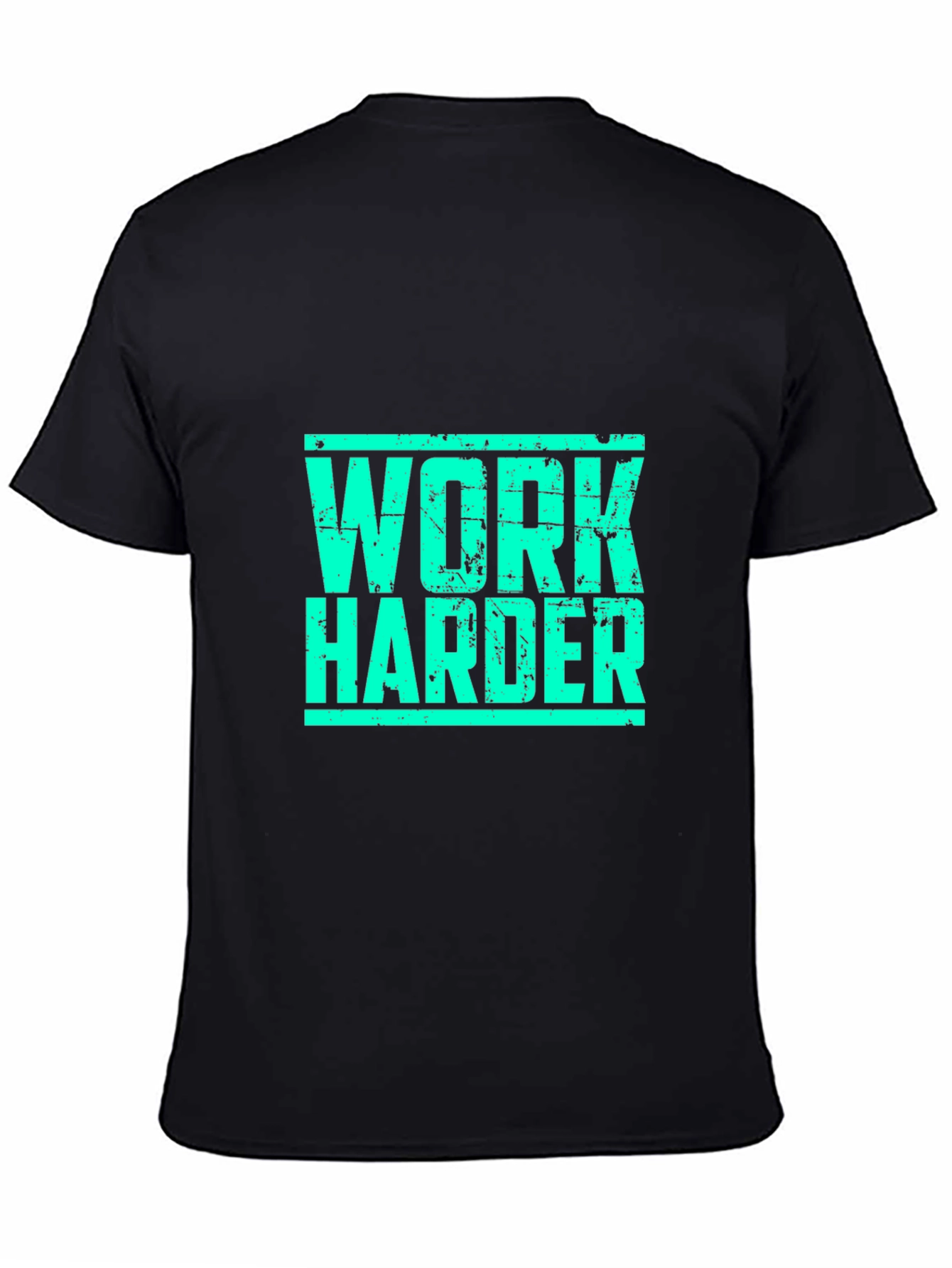 Work Harder Black Graphic T-Shirt