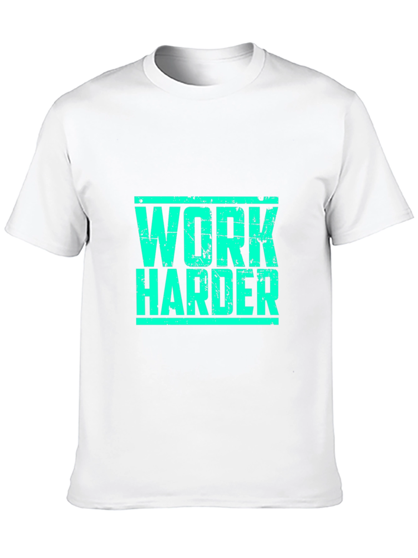 Work Harder Black Graphic T-Shirt