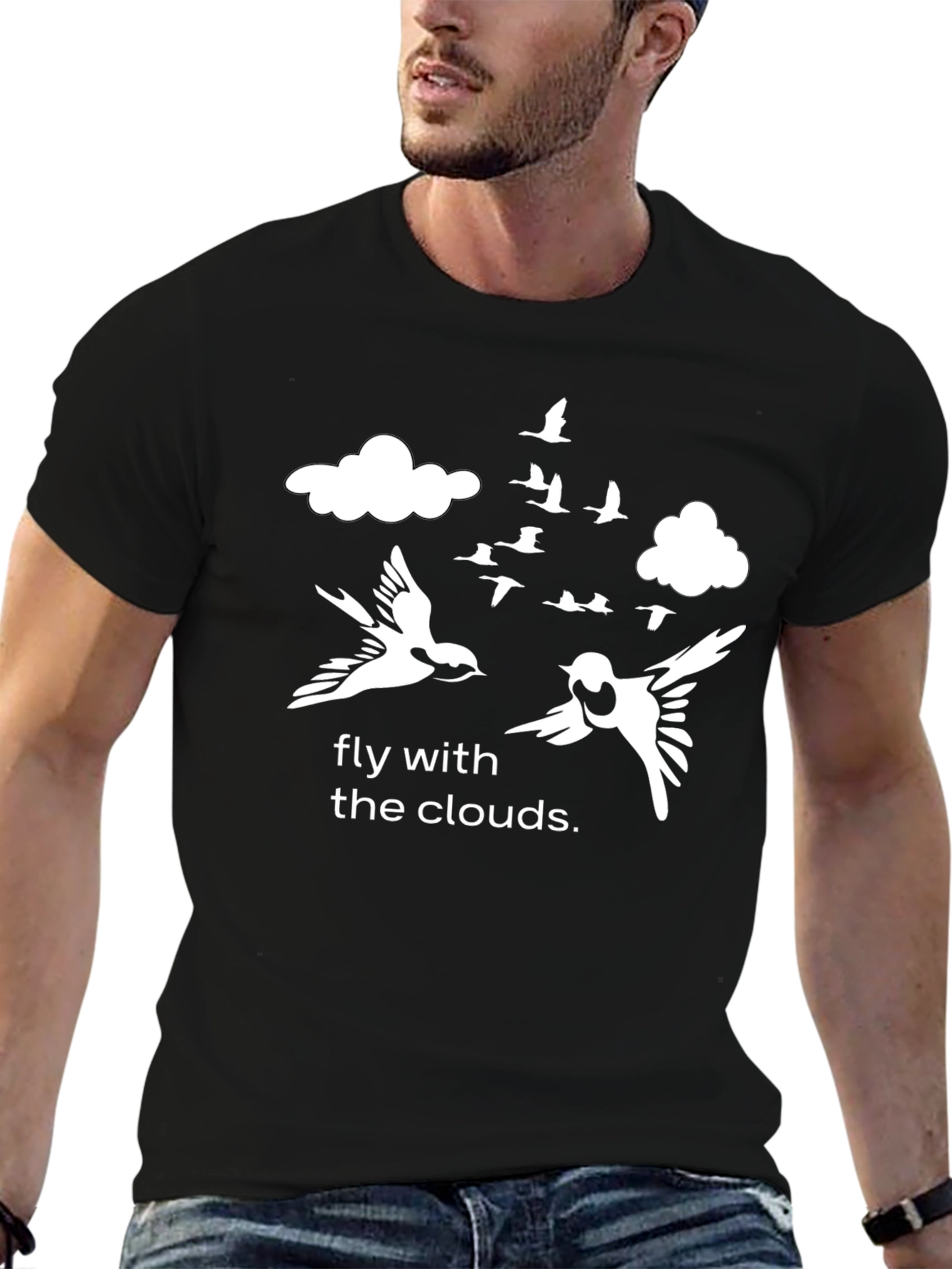 Fly With The Clouds Graphic Tee