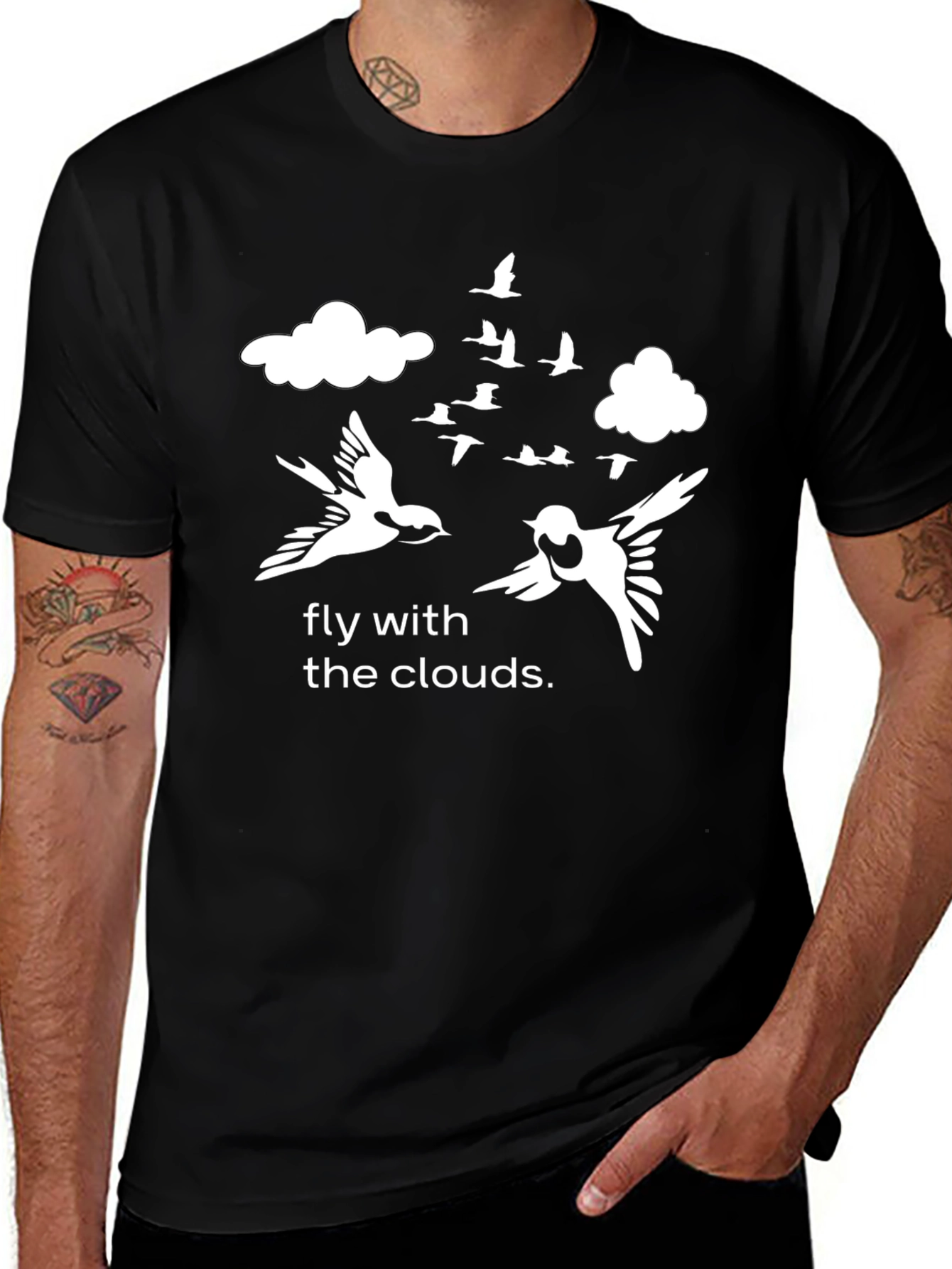 Fly With The Clouds Graphic Tee