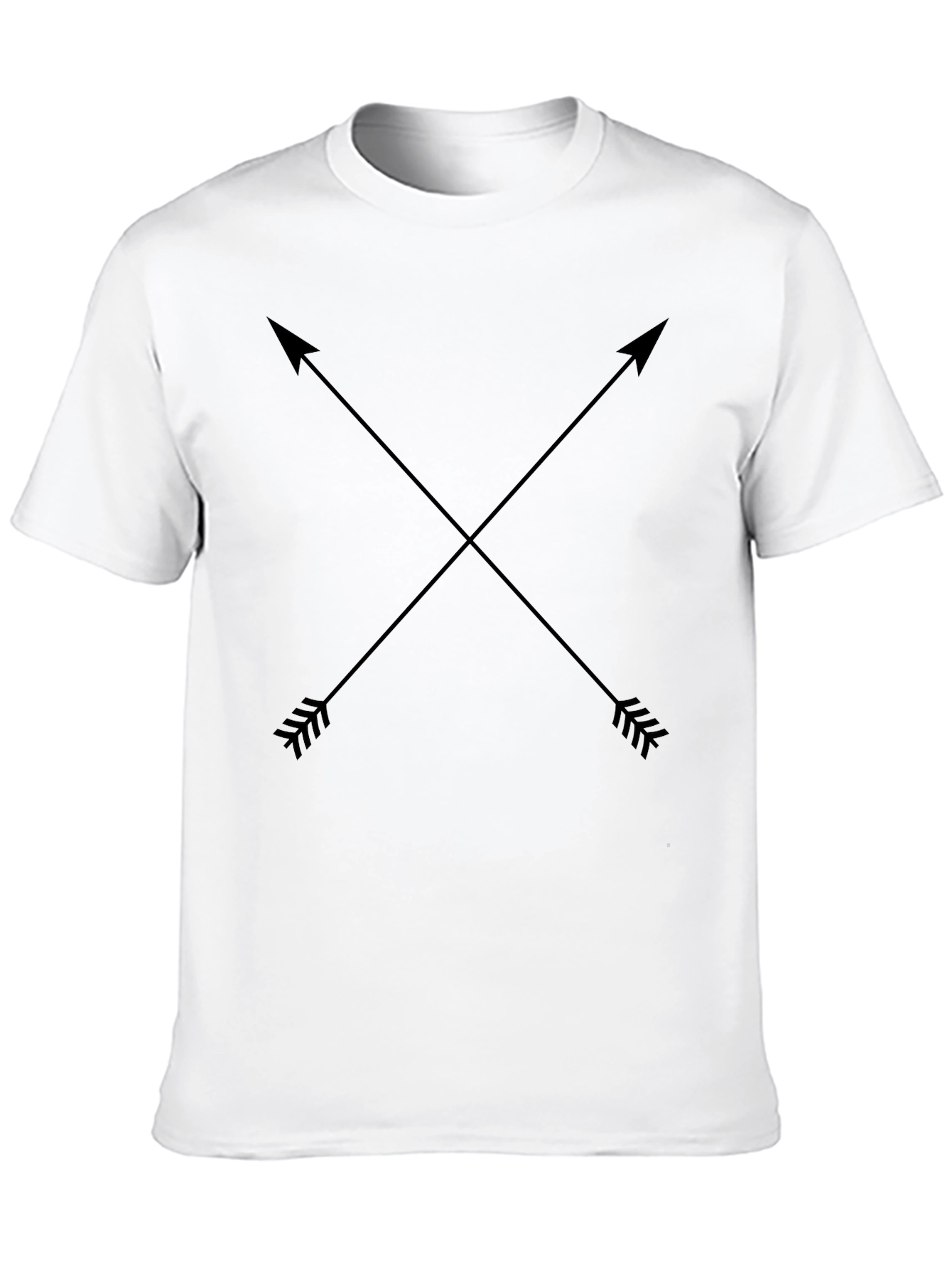 Crossed Arrows Graphic Tee - Casual Black T-Shirt