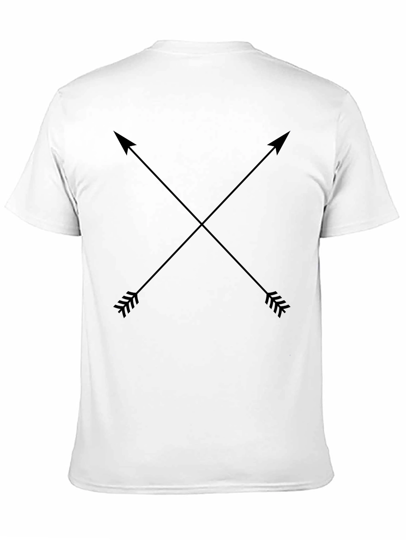 Crossed Arrows Graphic Tee - Casual Black T-Shirt