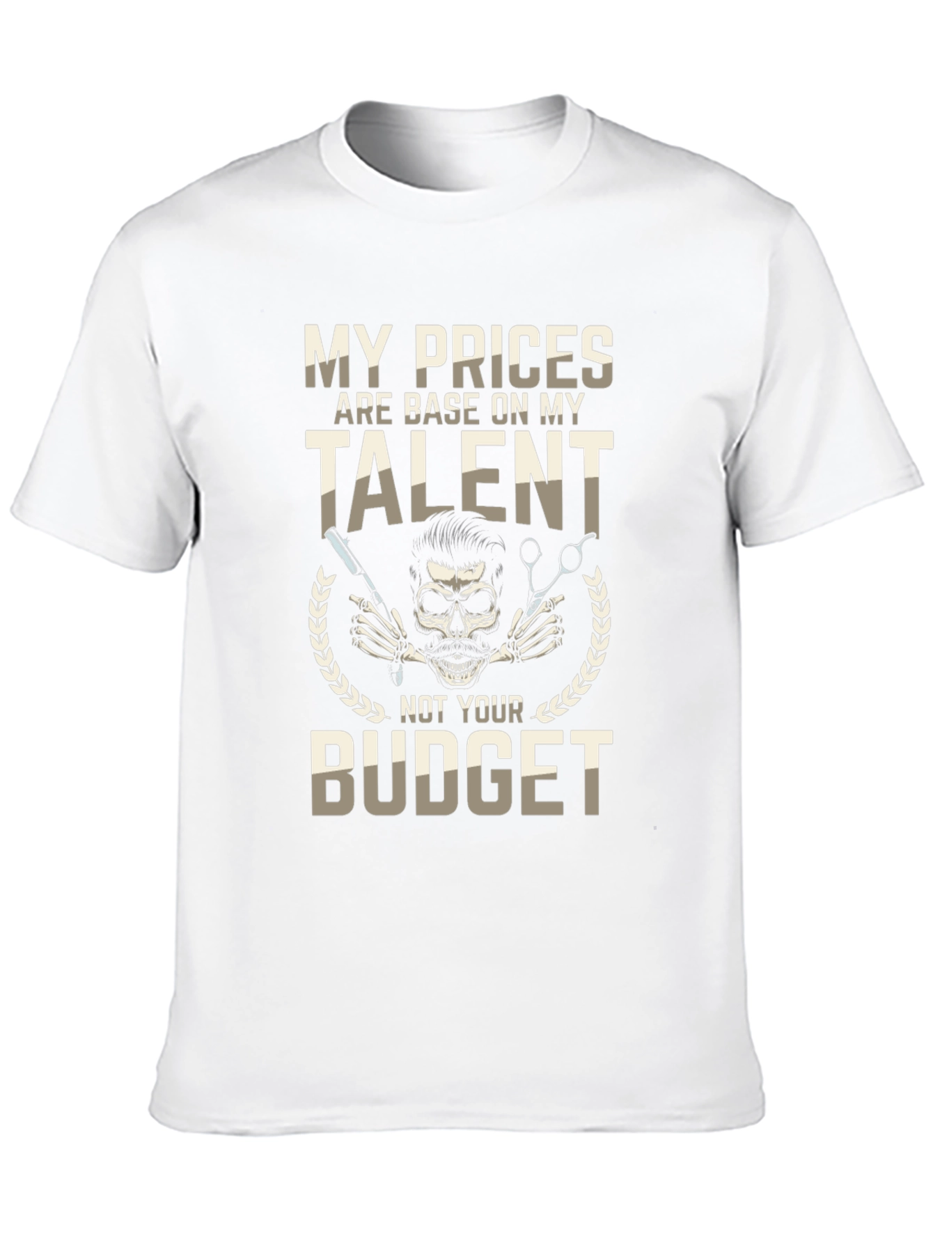 Barber Talent Graphic Tee - Hairdresser Skull T-Shirt