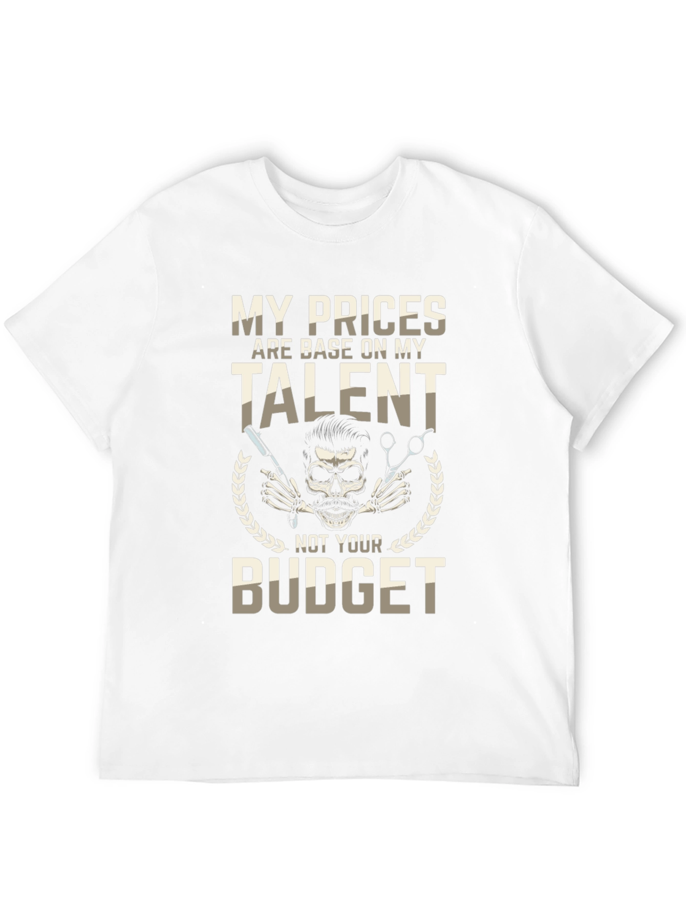 Barber Talent Graphic Tee - Hairdresser Skull T-Shirt