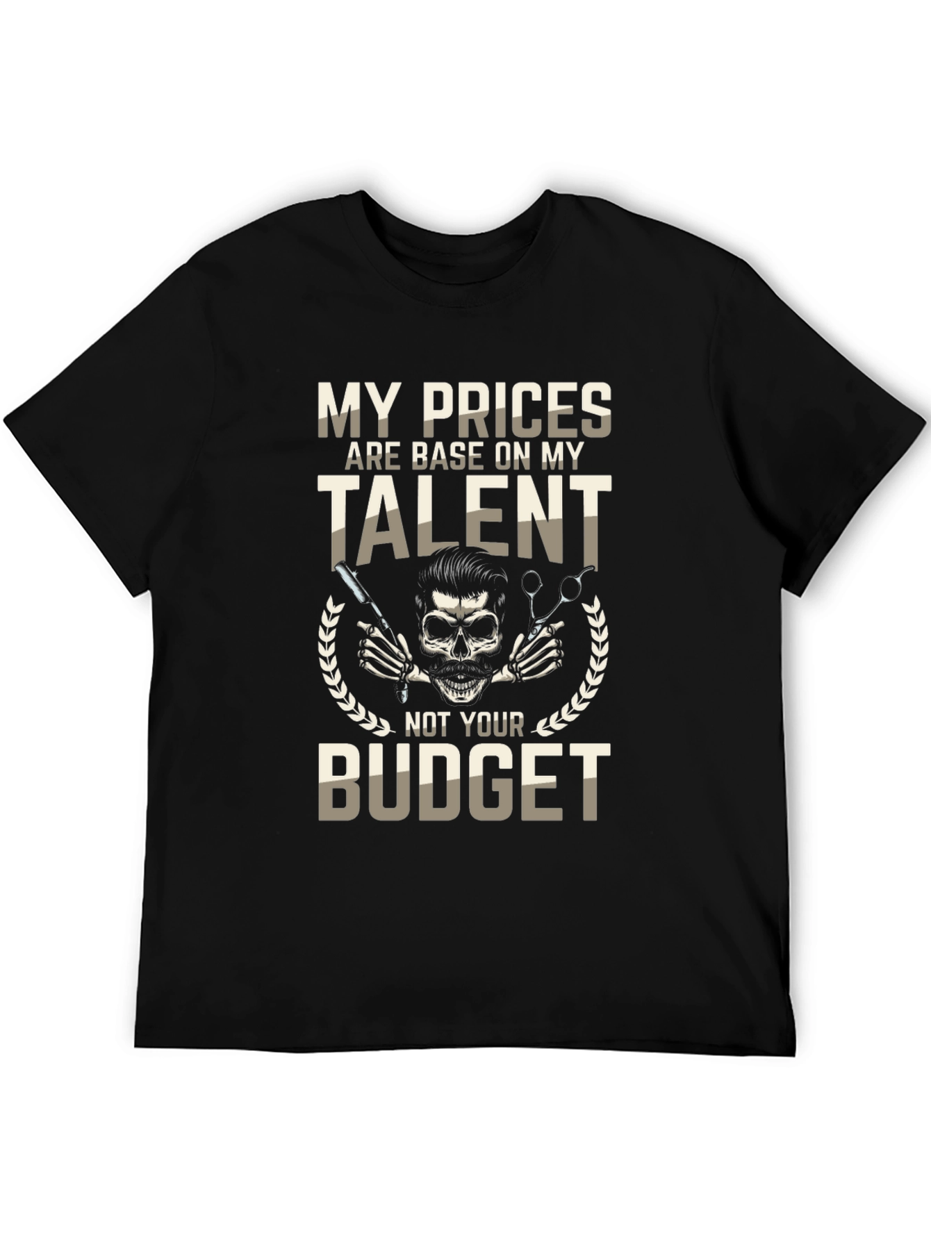Barber Talent Graphic Tee - Hairdresser Skull T-Shirt