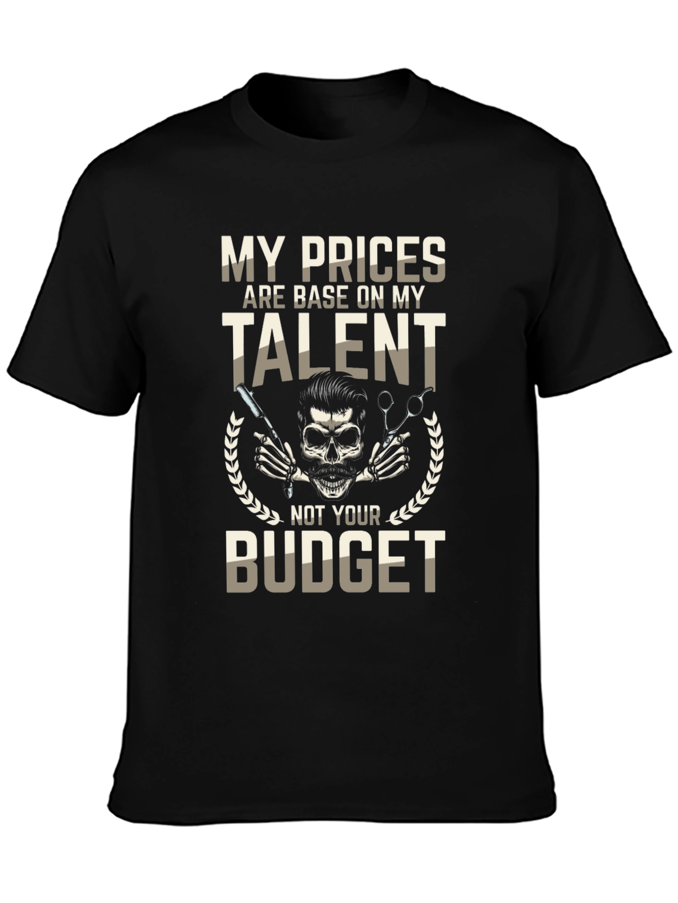 Barber Talent Graphic Tee - Hairdresser Skull T-Shirt