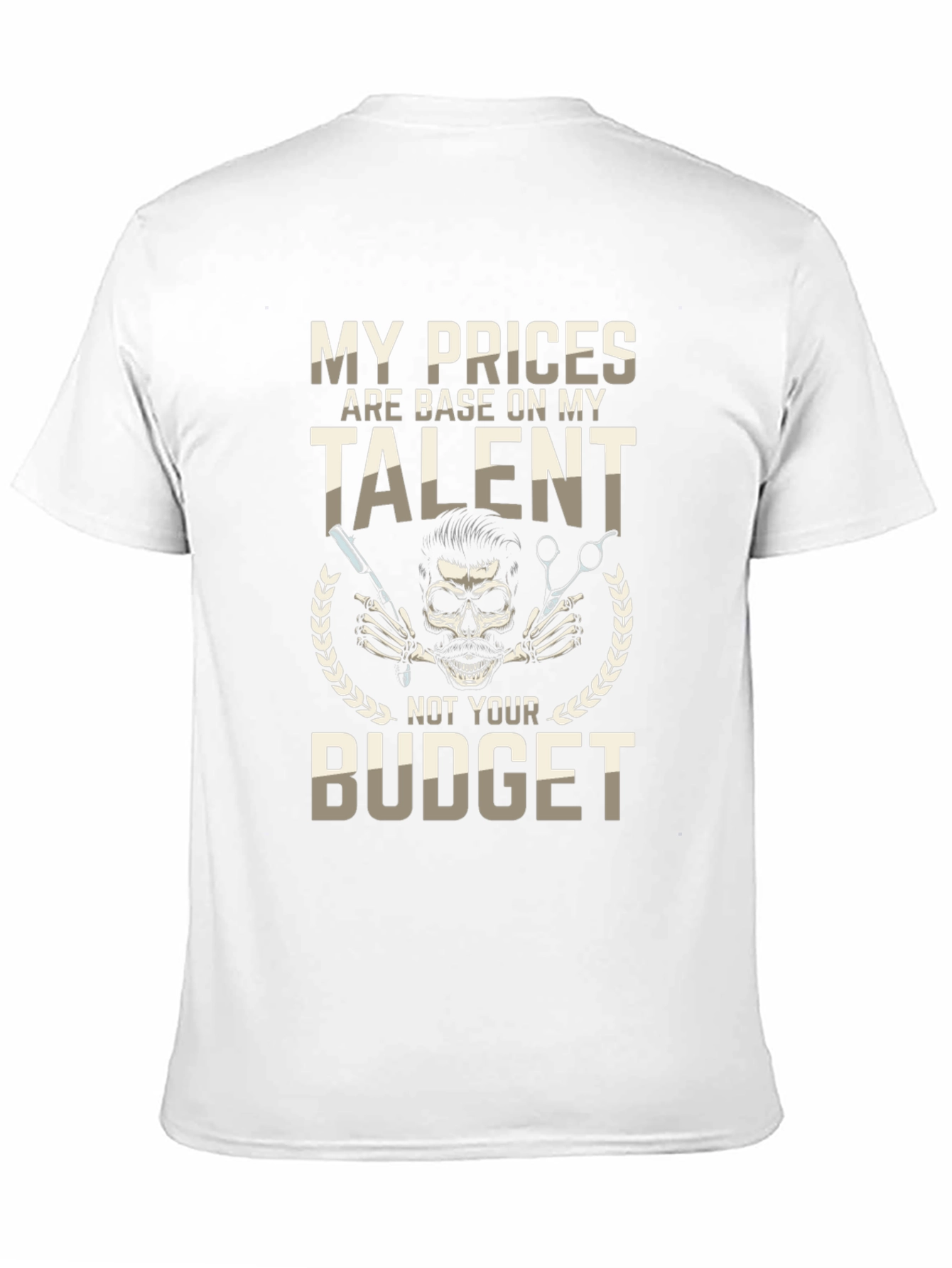 Barber Talent Graphic Tee - Hairdresser Skull T-Shirt
