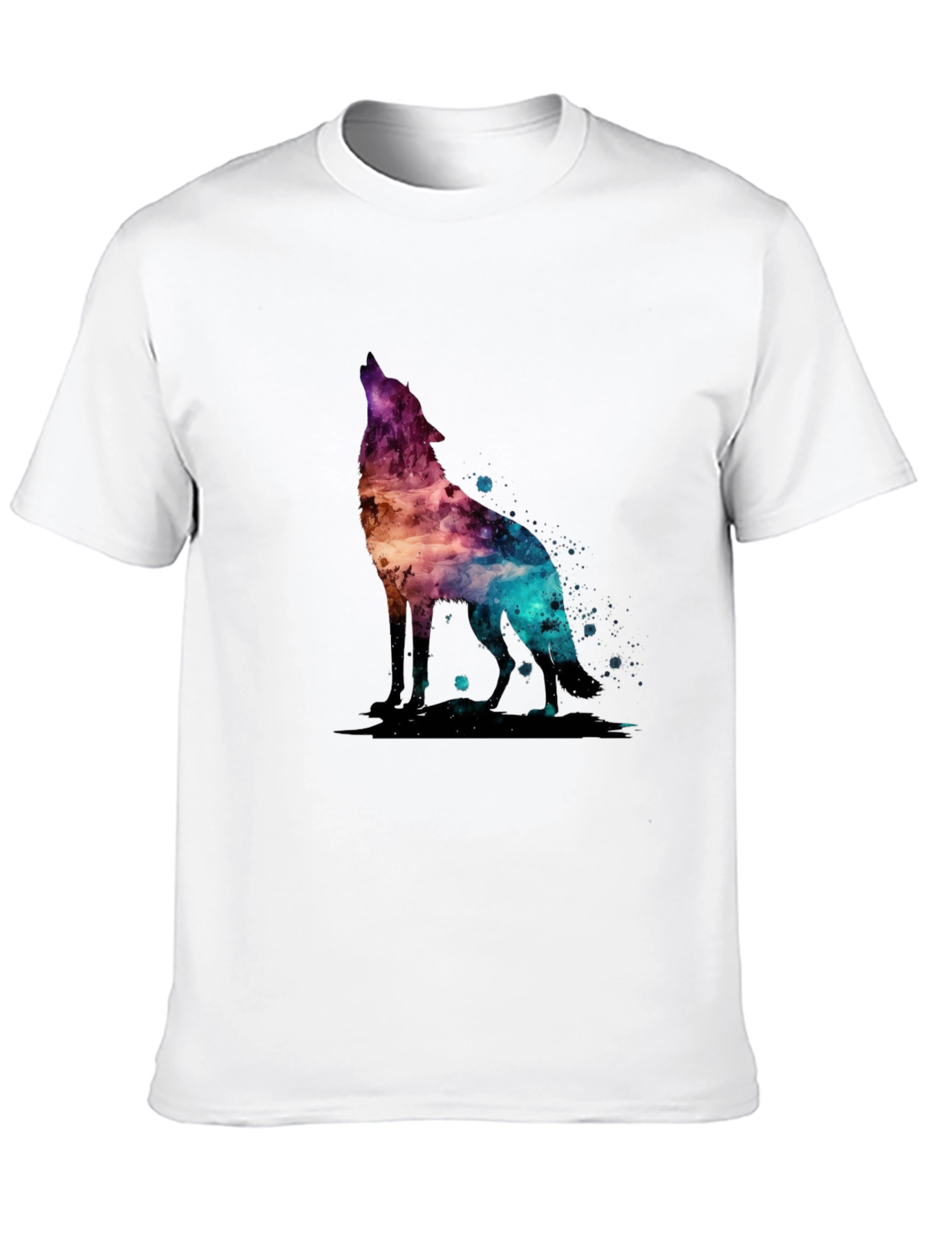 Galaxy Wolf Graphic T-Shirt - Stylish Mens Tee