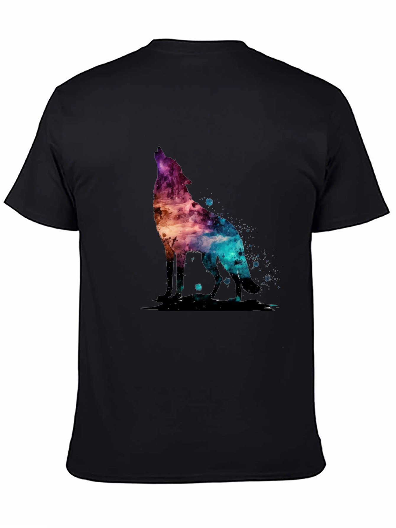 Galaxy Wolf Graphic T-Shirt - Stylish Mens Tee