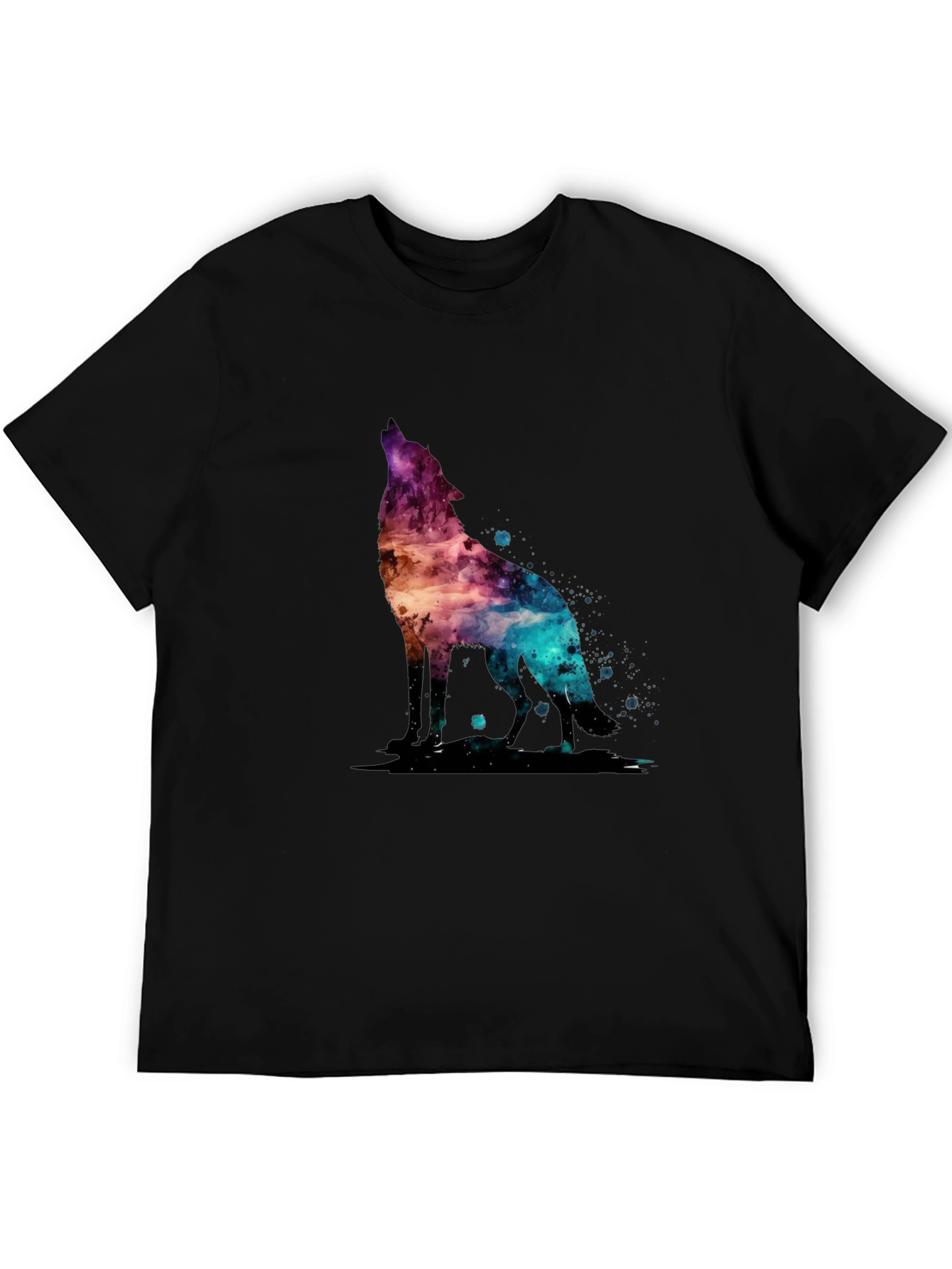 Galaxy Wolf Graphic T-Shirt - Stylish Mens Tee