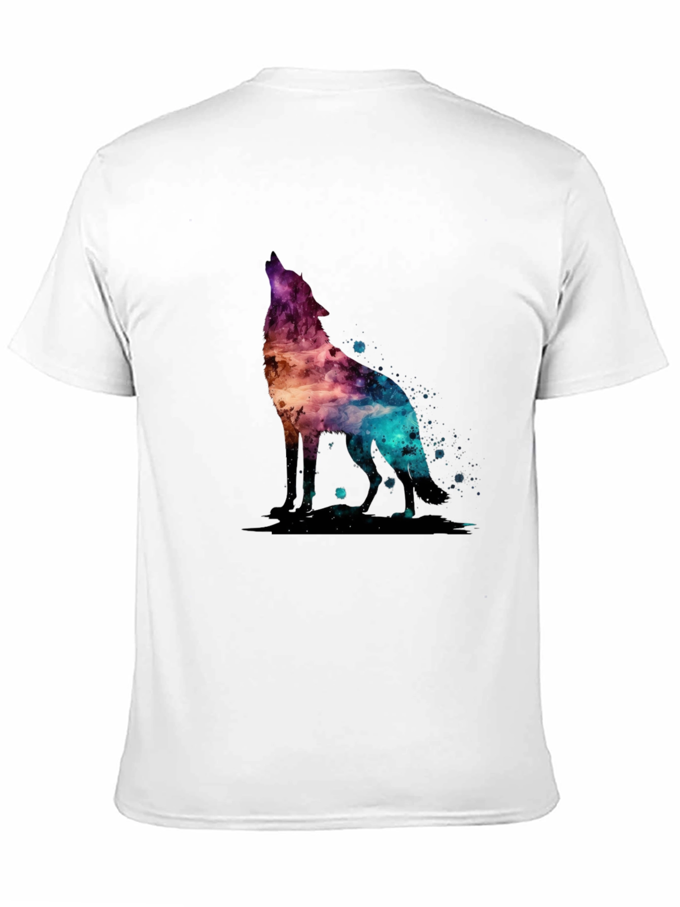 Galaxy Wolf Graphic T-Shirt - Stylish Mens Tee