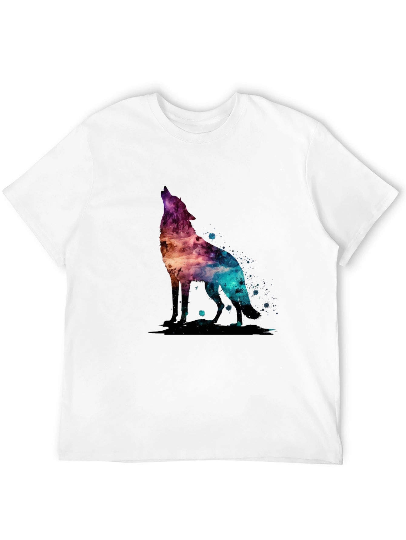 Galaxy Wolf Graphic T-Shirt - Stylish Mens Tee