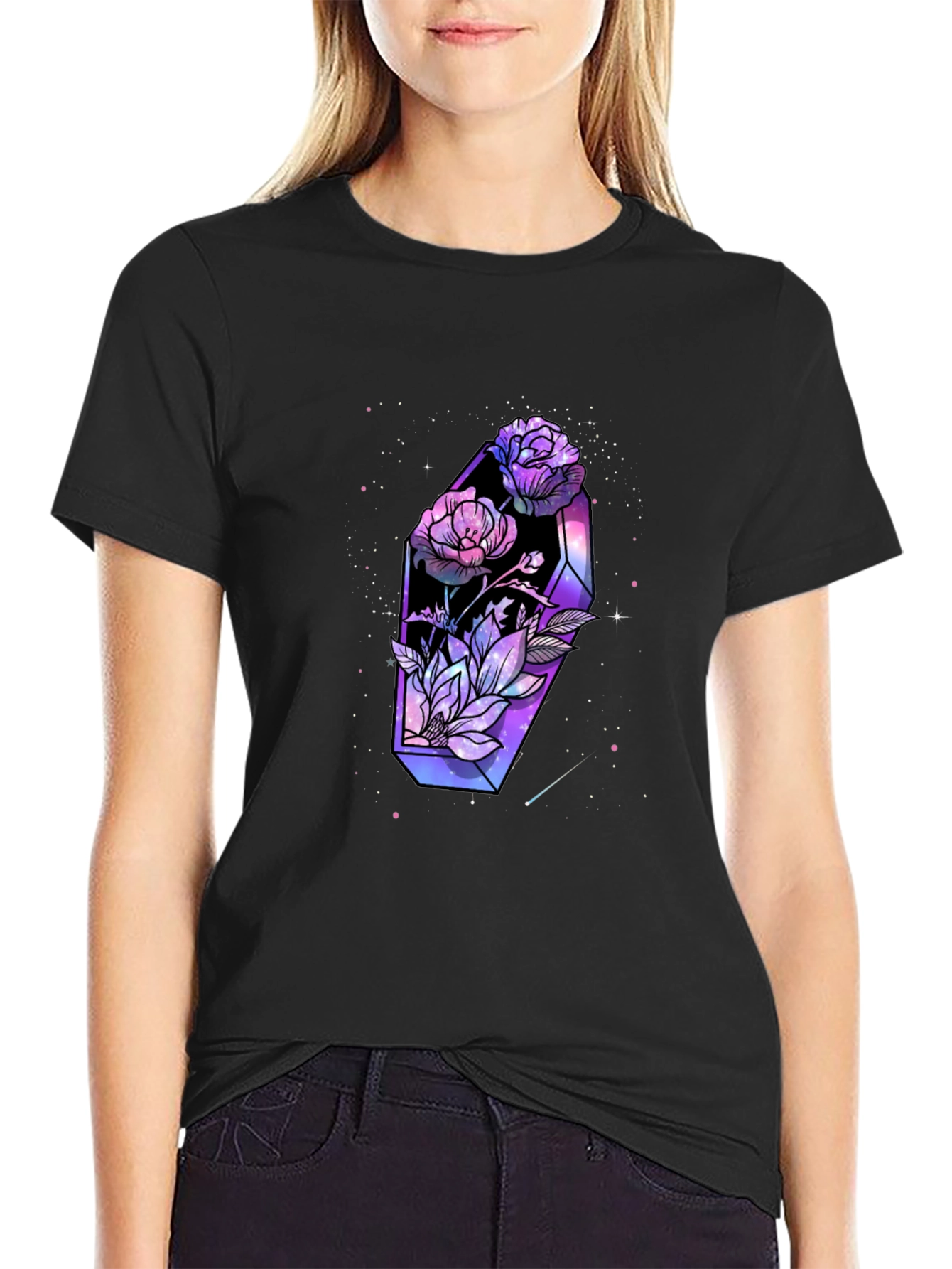 Floral Coffin Graphic Tee