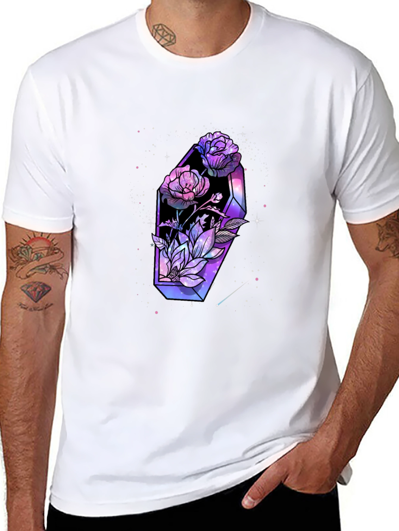 Floral Coffin Graphic Tee