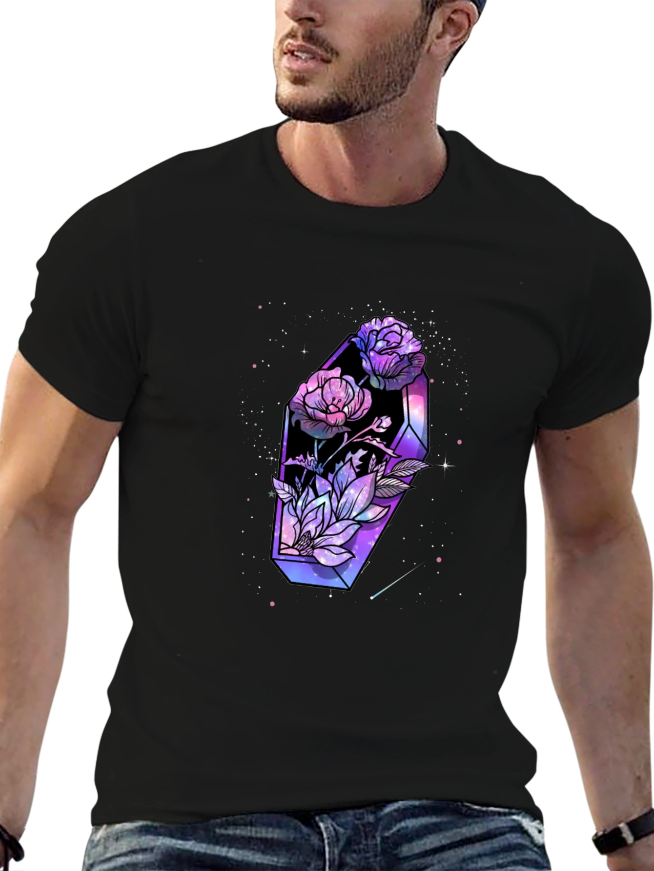 Floral Coffin Graphic Tee