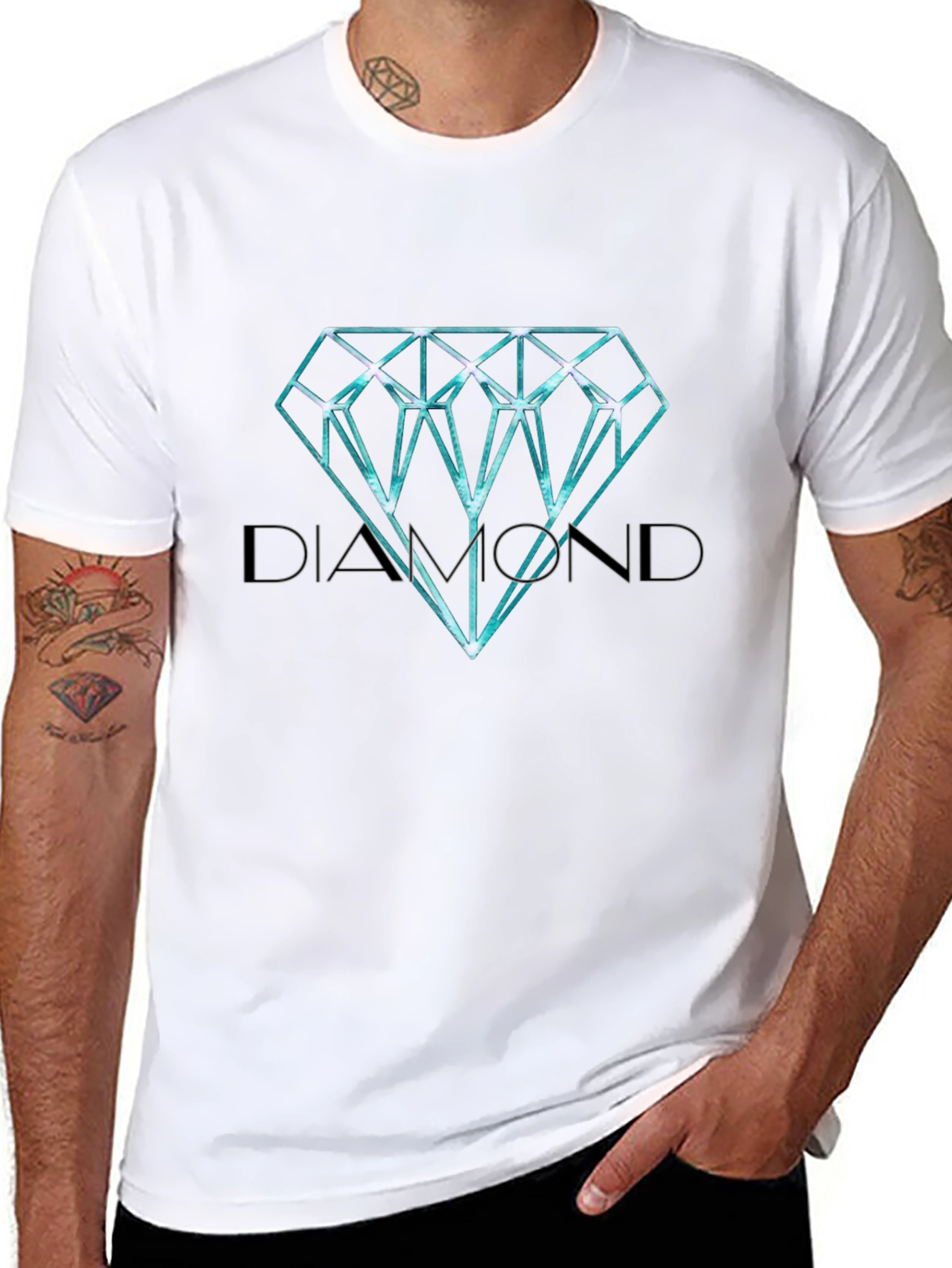 Diamond Graphic Black T-Shirt