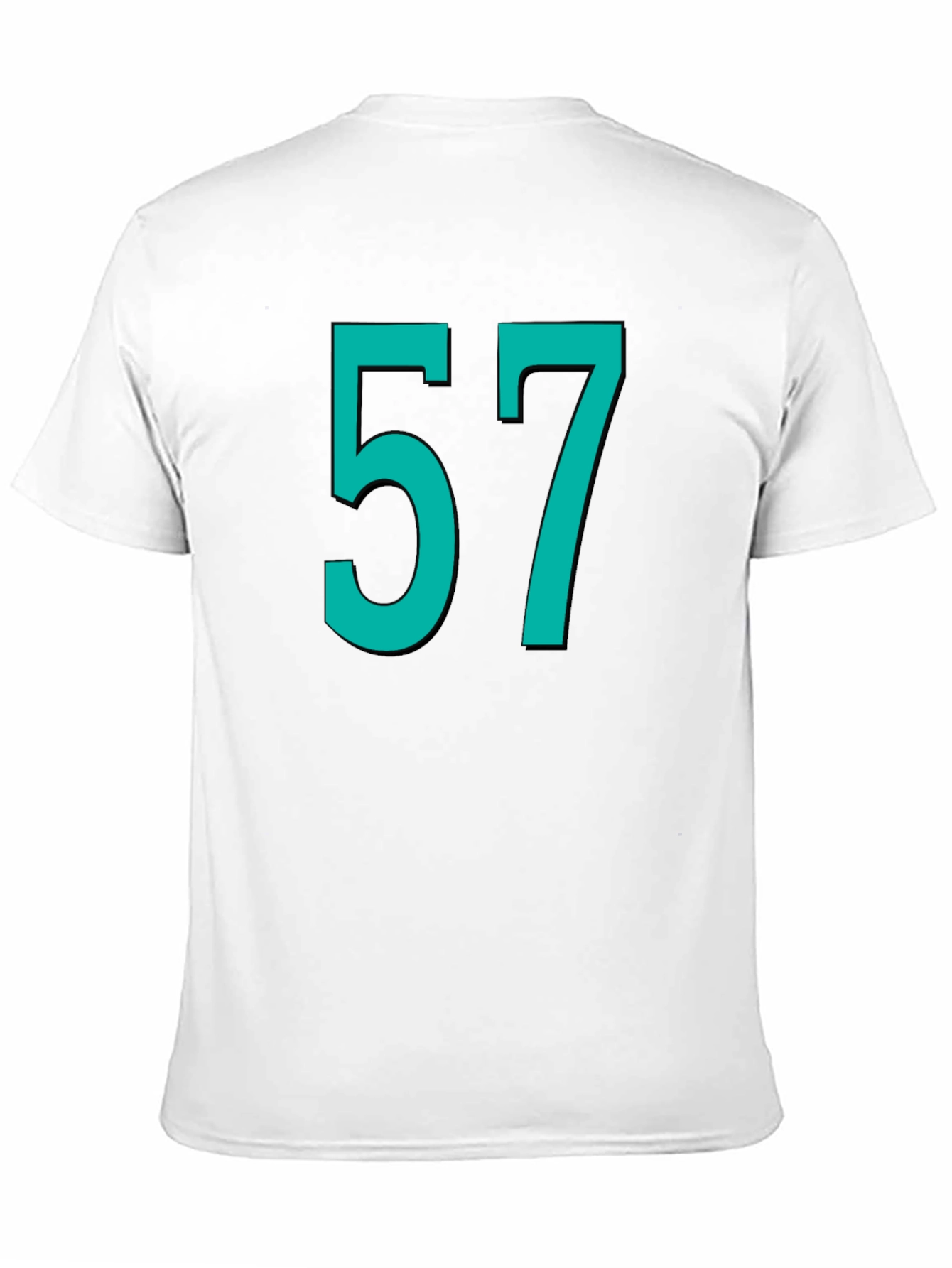 Lucky Number 57 Graphic Tee - Black Cotton T-Shirt