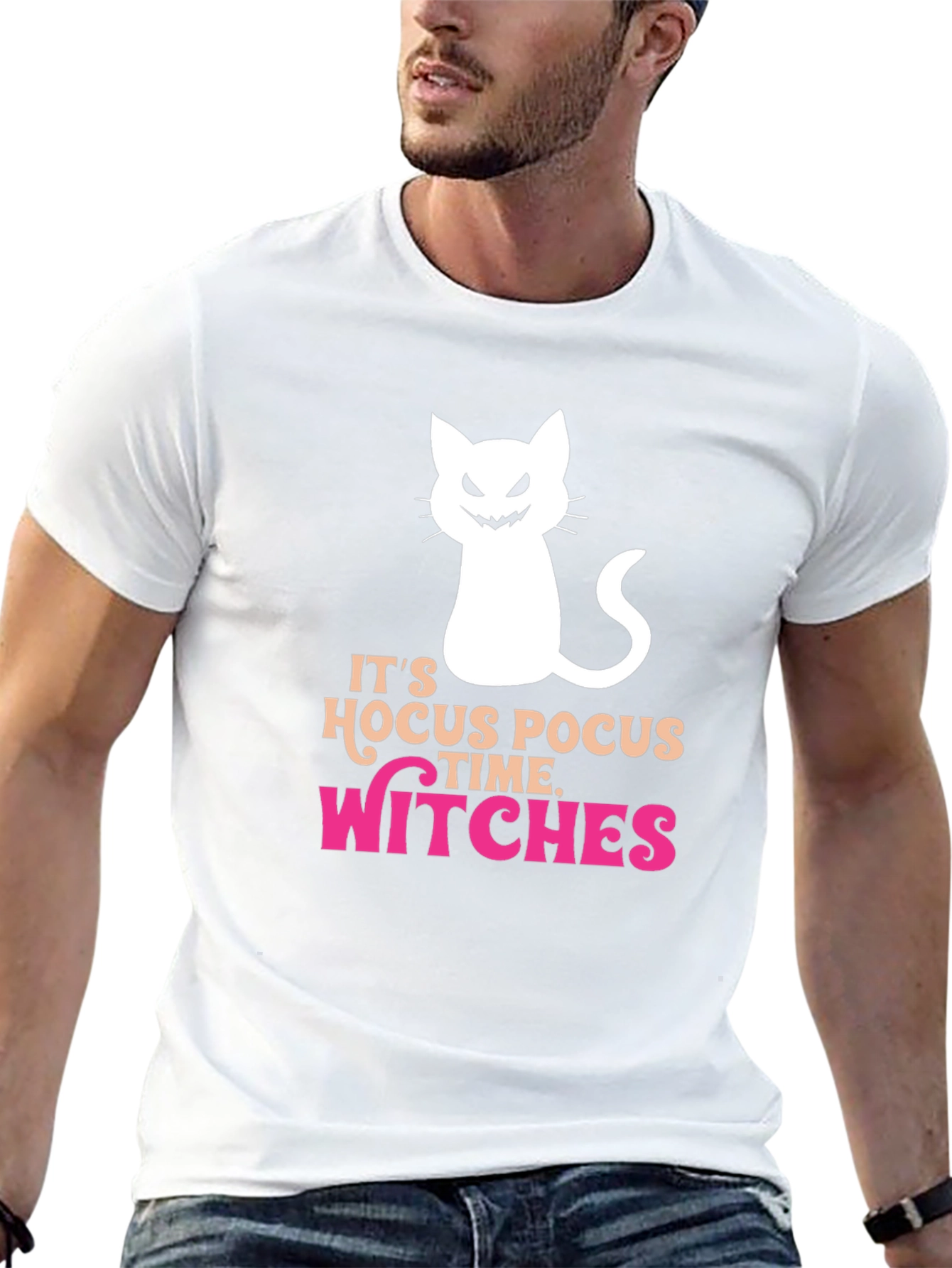 Hocus Pocus Witches Time T-Shirt Halloween Cat Tee