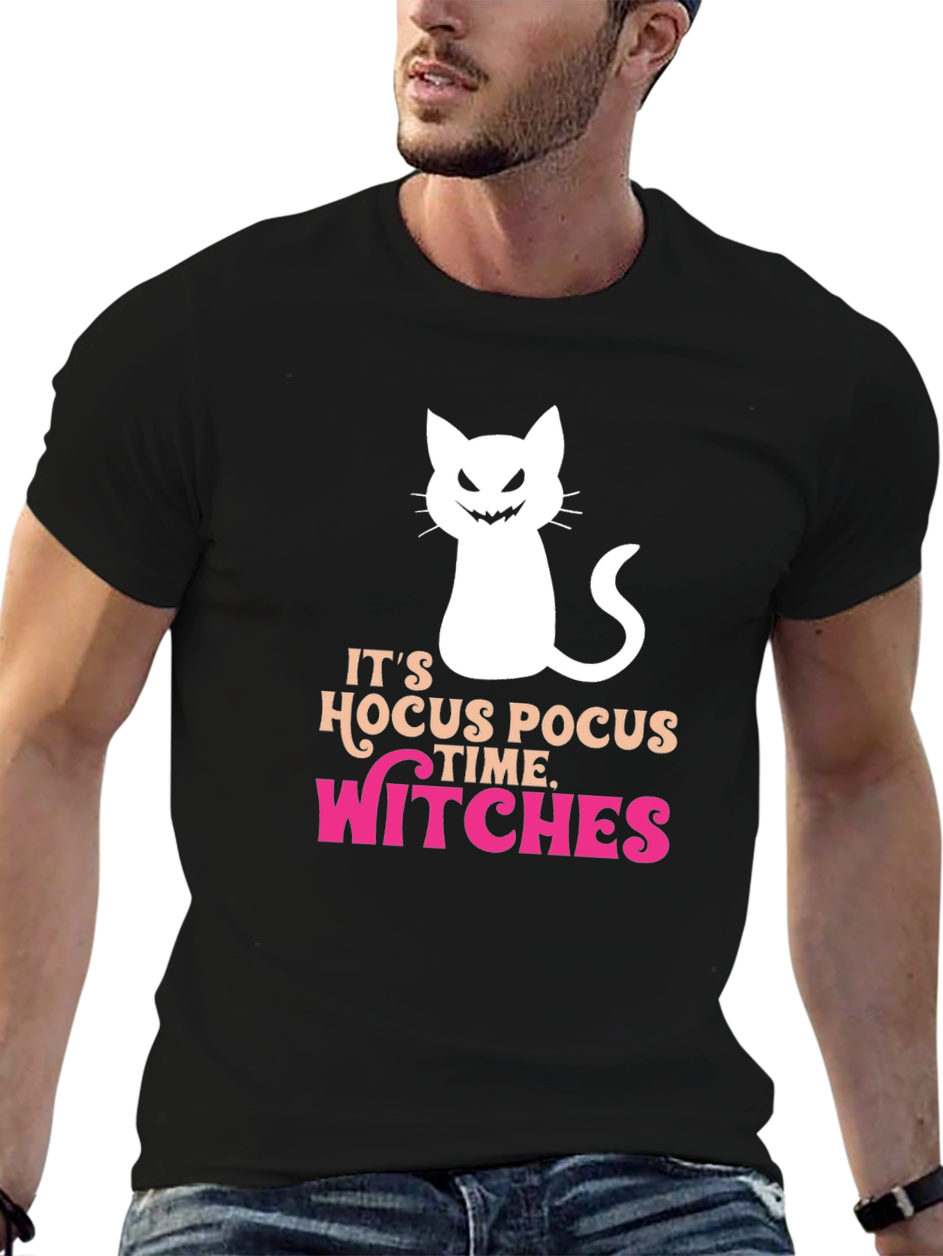 Hocus Pocus Witches Time T-Shirt Halloween Cat Tee