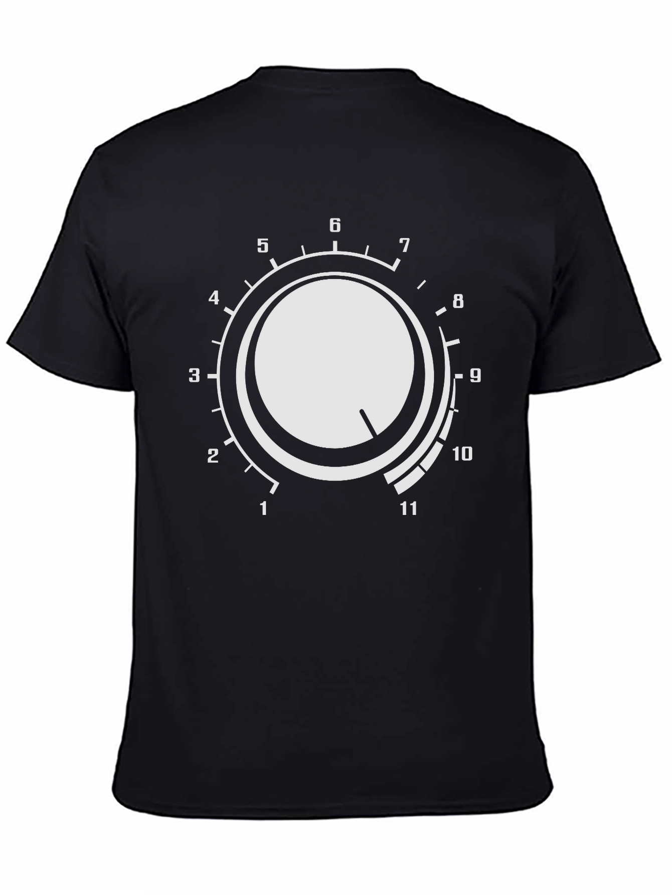 Volume Knob Graphic Tee - Black Cotton T-Shirt